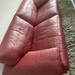 Rotes Ledersofa  - Bild 2