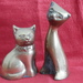 2 hoch elegante Messing-Katzenfiguren - Bild 1