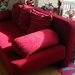 Schlafsofa bordeaux ca. B193H40T93  - Bild 2