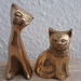 2 hochelegante Messing-Katzen - Bild 1