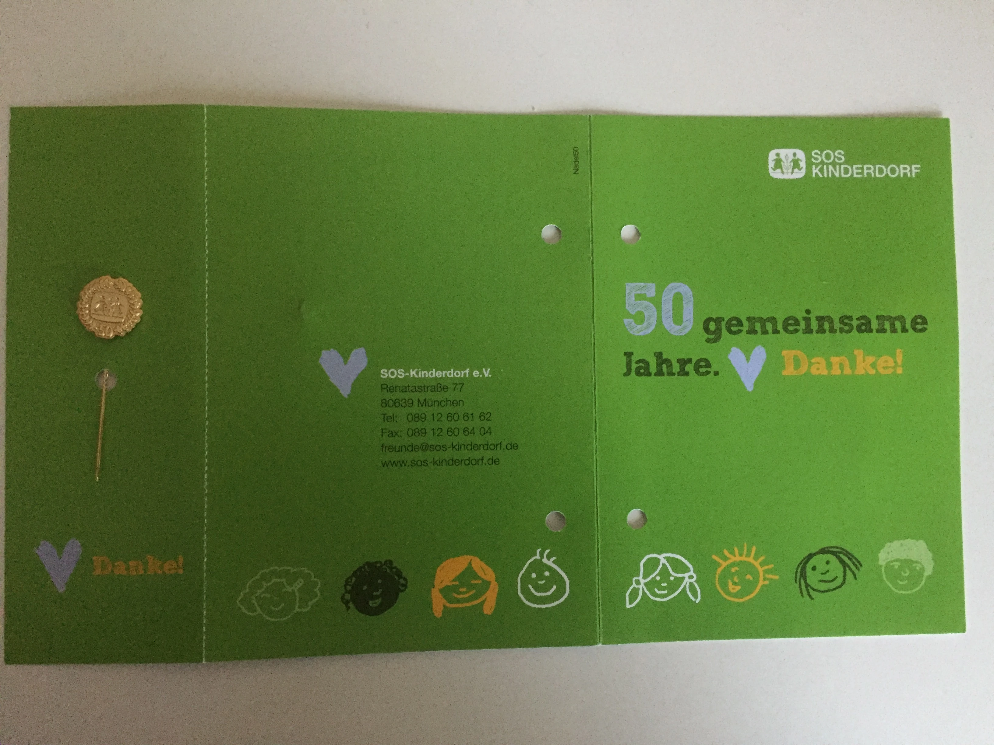   Goldene Nadel 50 Jahre SOS-Kinderdorf 