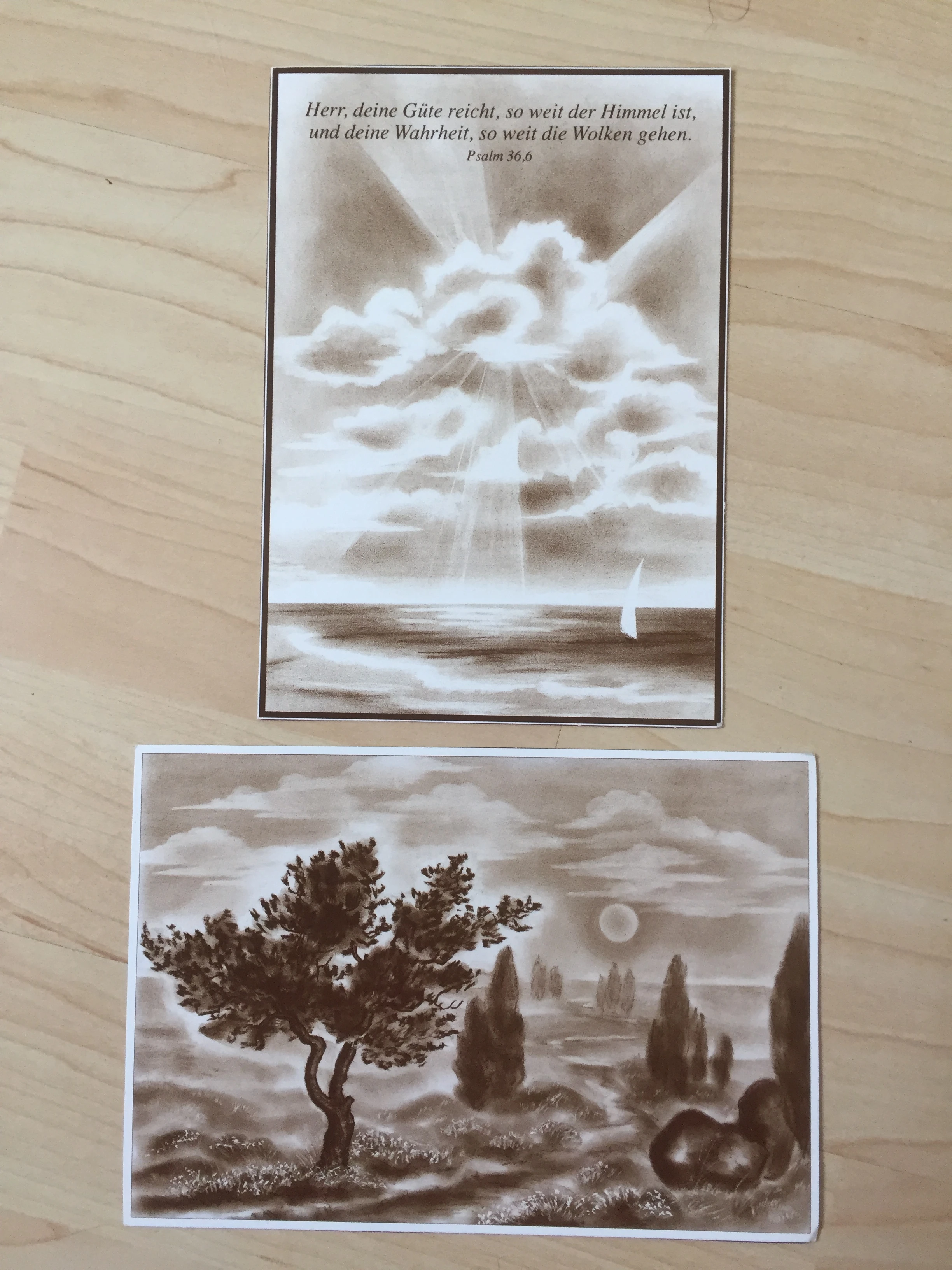 Ansichtskarten Zeichenkunst um 1960 