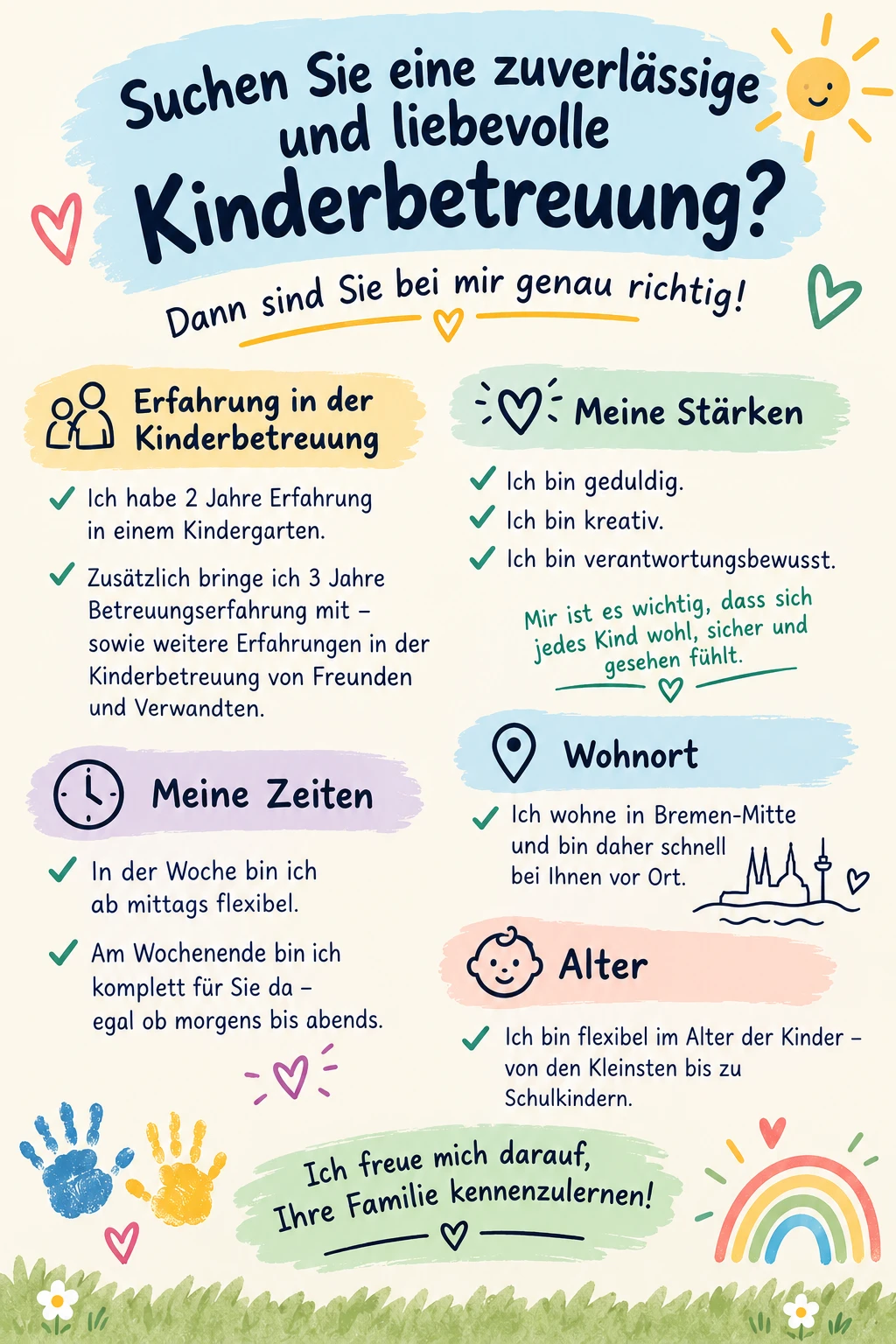 Bei Interesse auf ein Kennenlernen schreibt mich gerne an :)