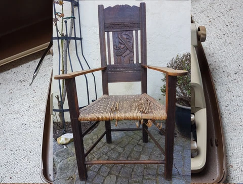Worpsweder Stuhl (Sitzfläche defekt)