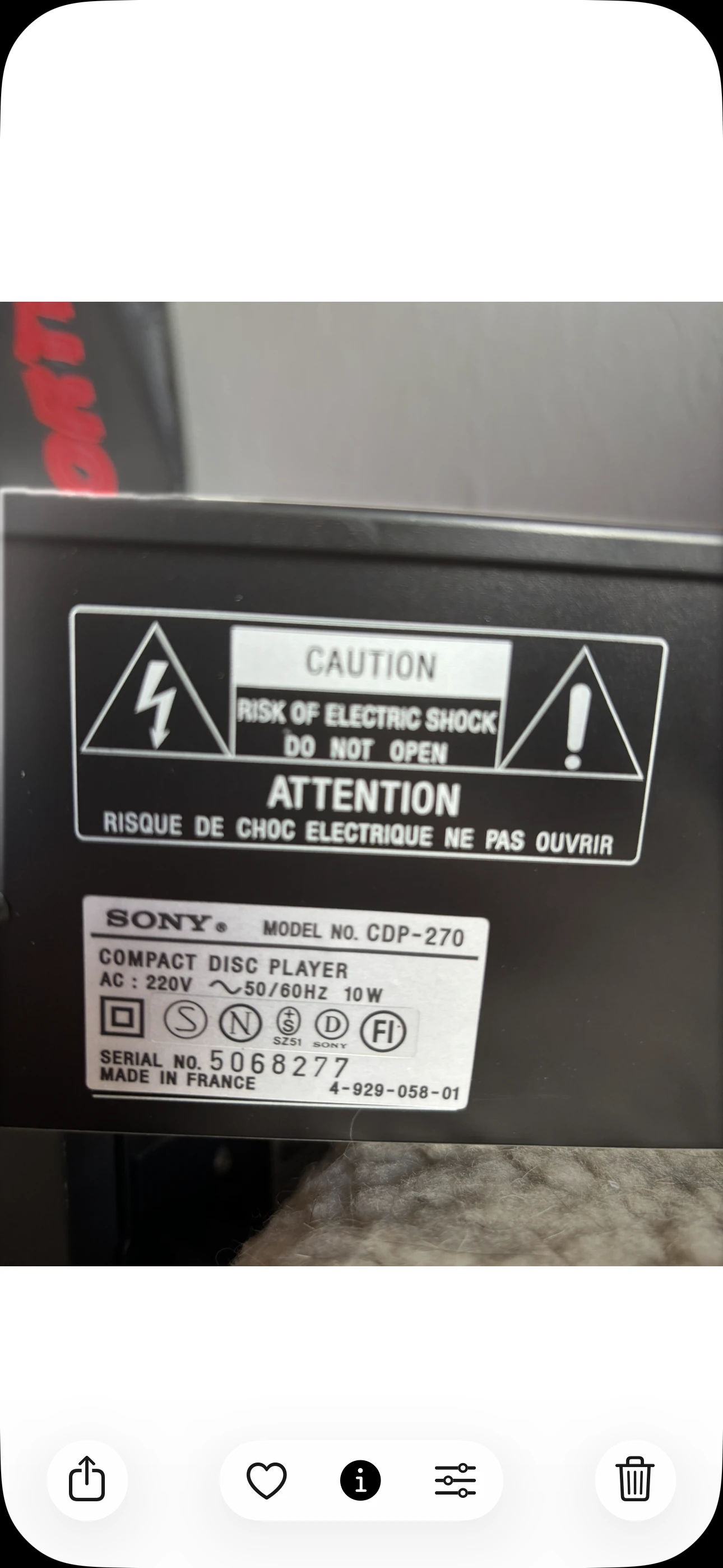 Sony CD Player