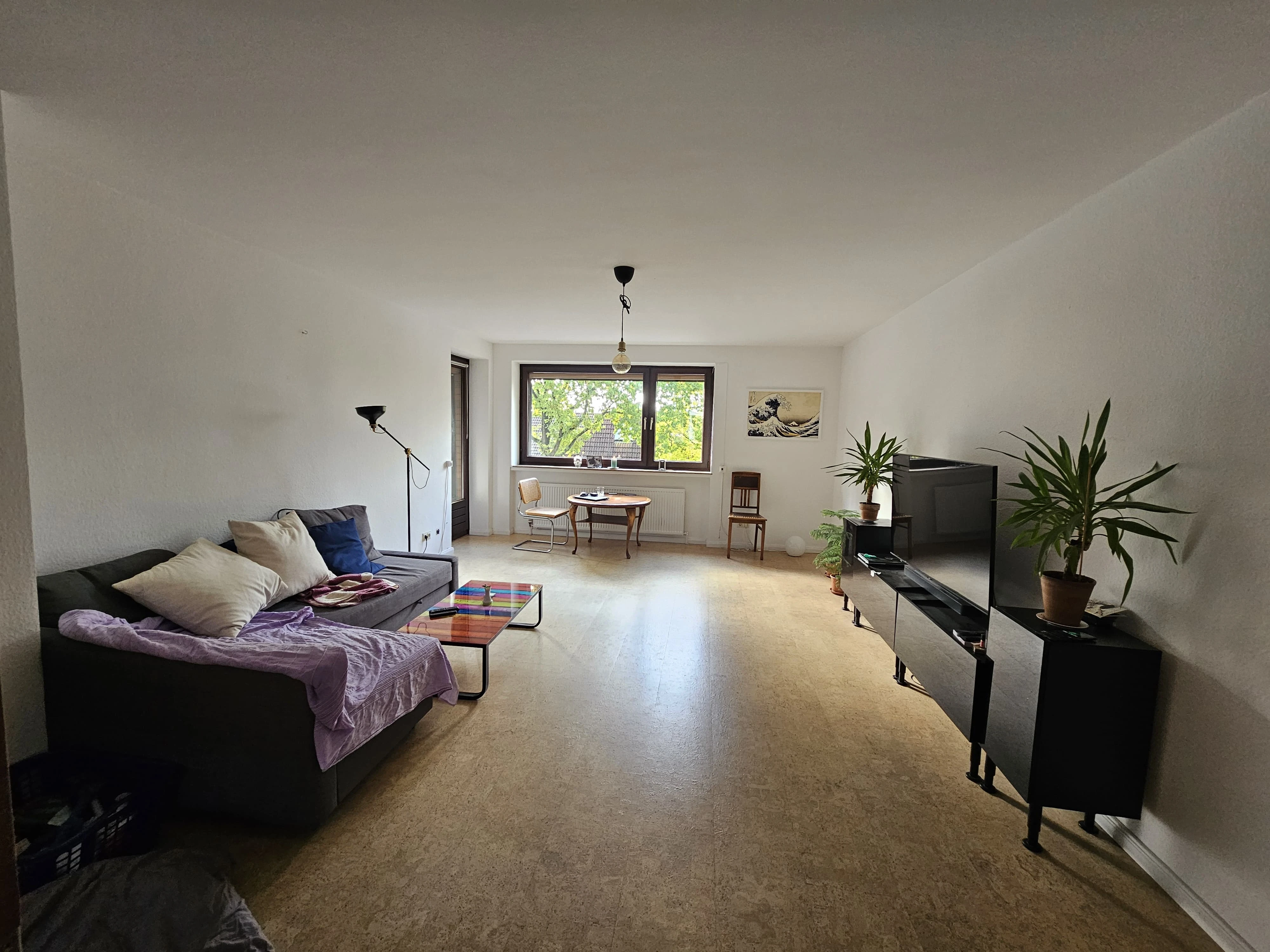 Wohnzimmer, Korkboden 