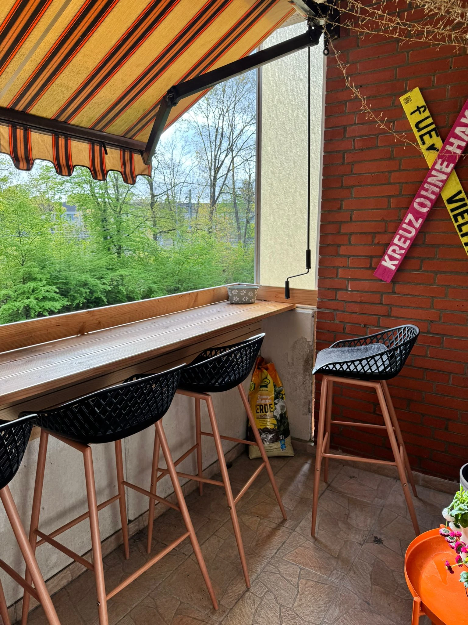 Balkon mit Tresen