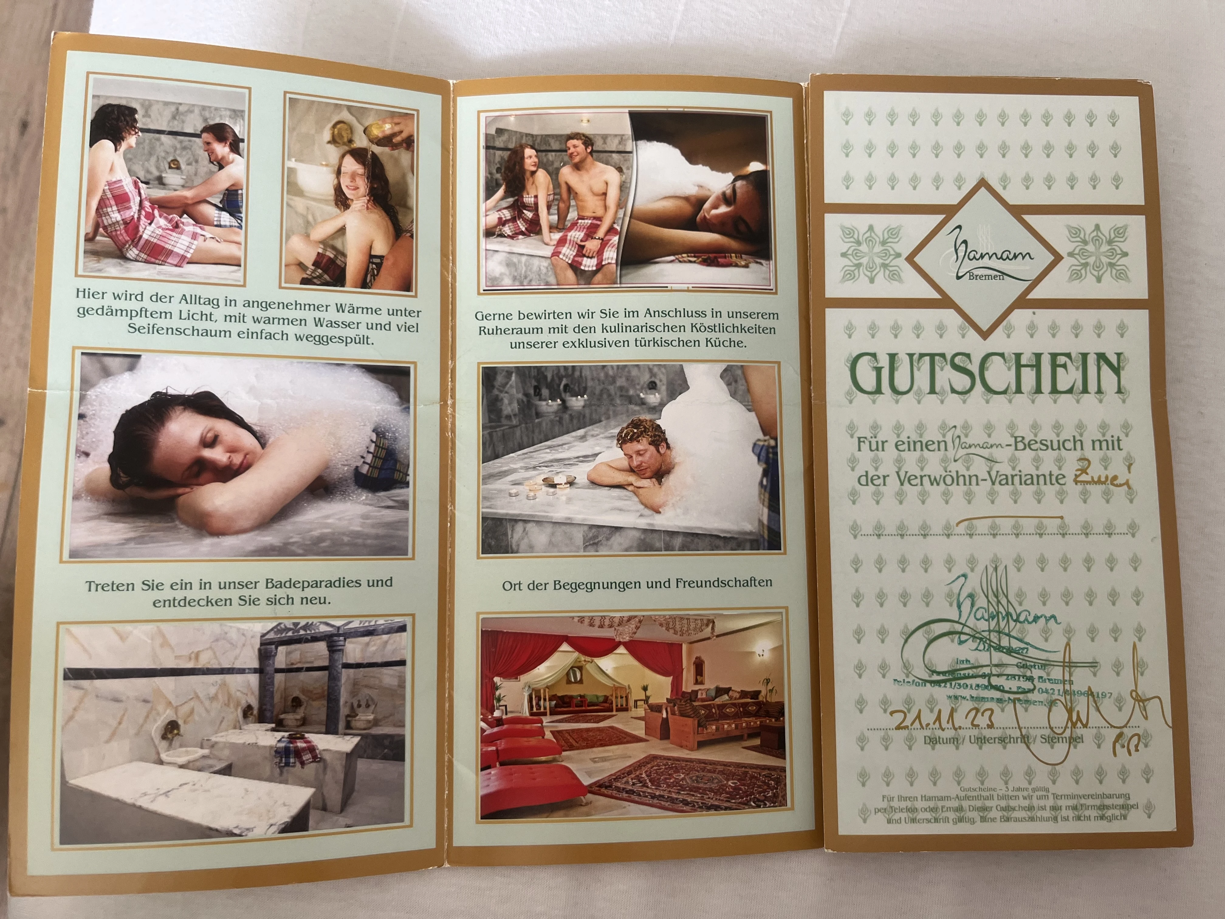 Hamam Bremen Gutschein Variante 2