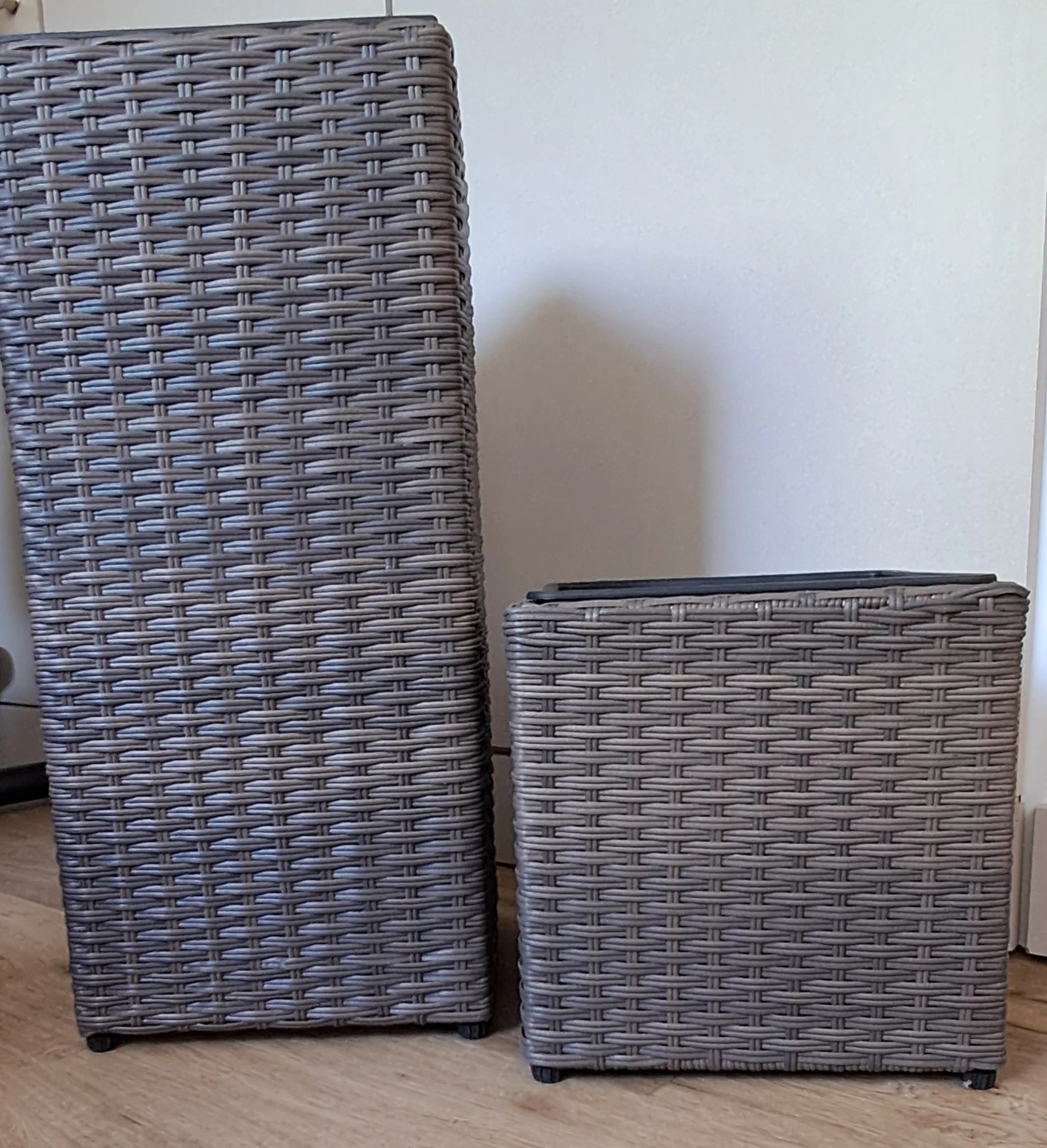 Rattan Pflanztöpfe braun 