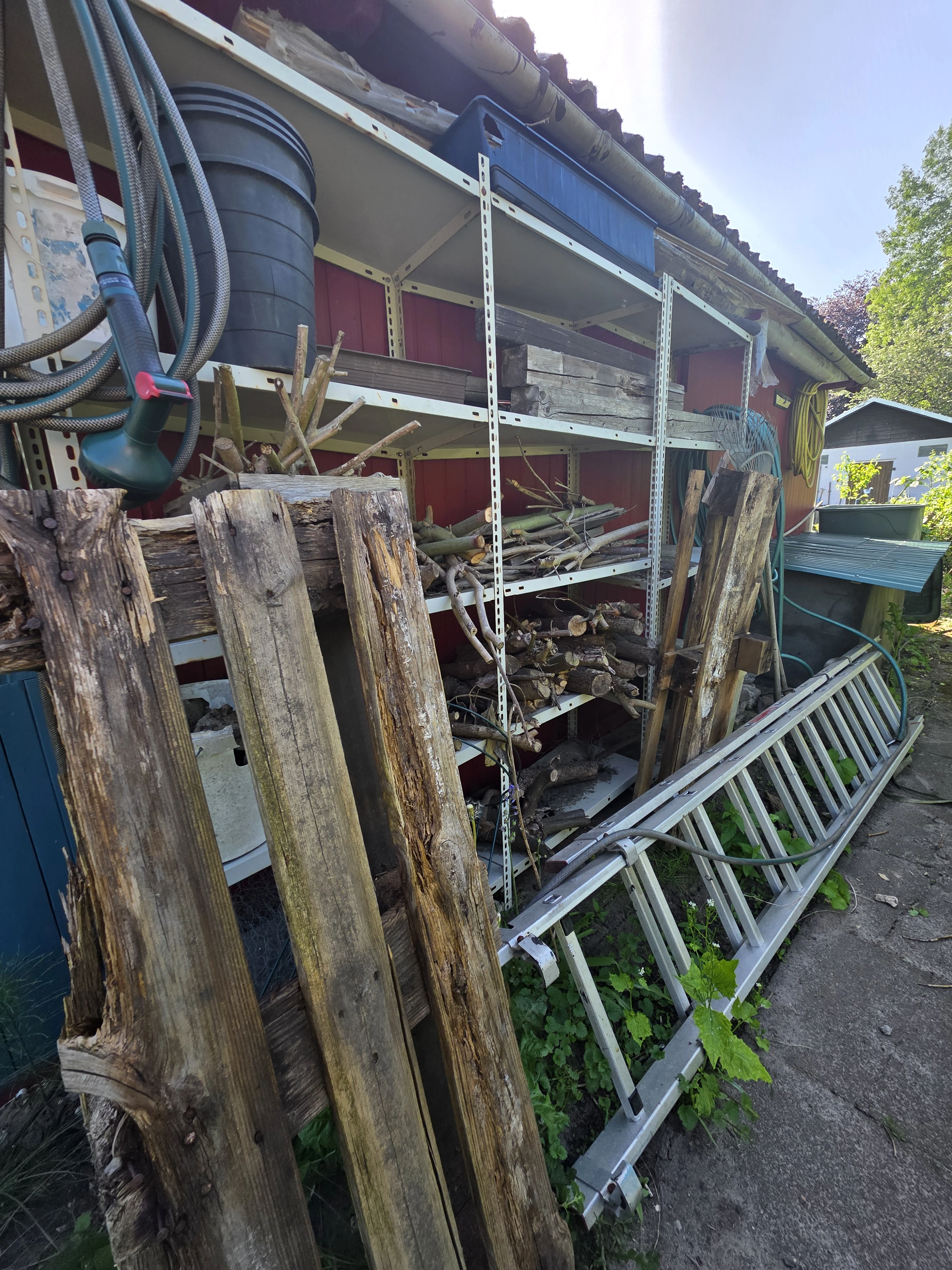 Das Holz ist bereits trocken 