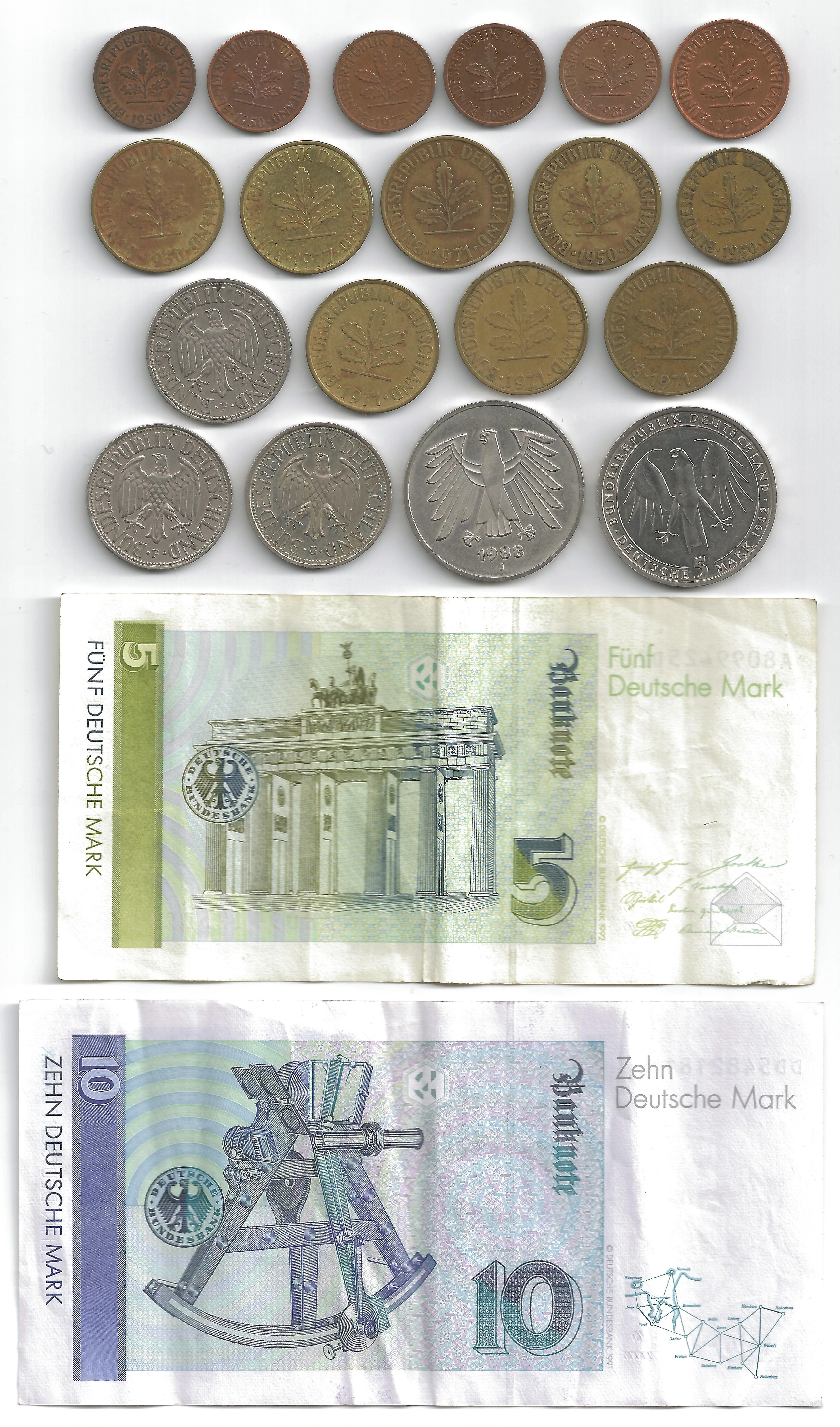 Münzen Deutschland 1950 bis 1993 