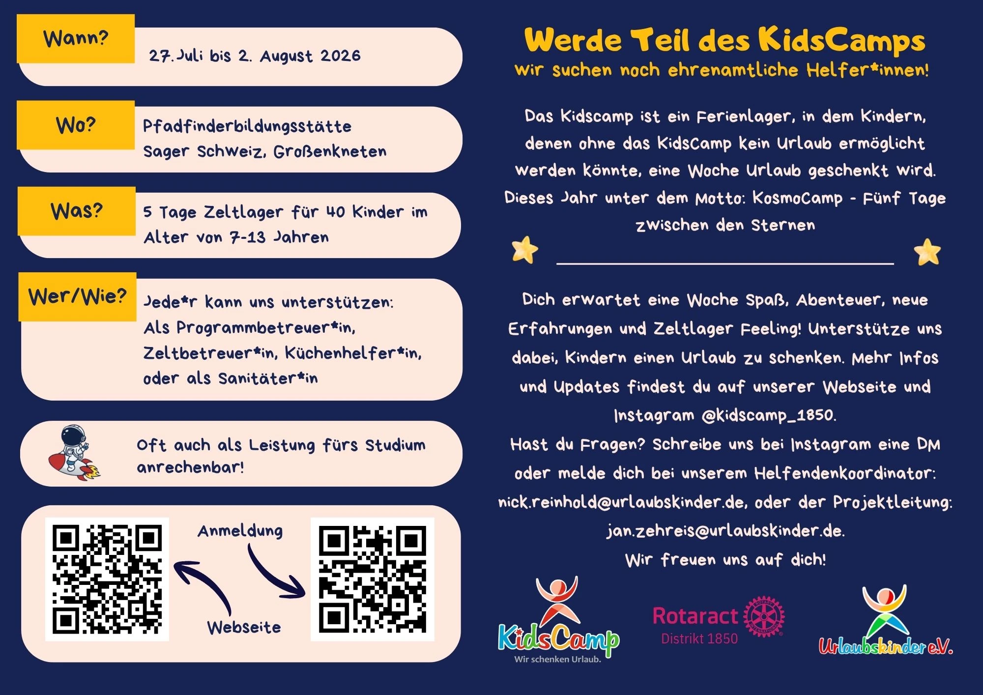 Flyer KidsCamp 1850 2026