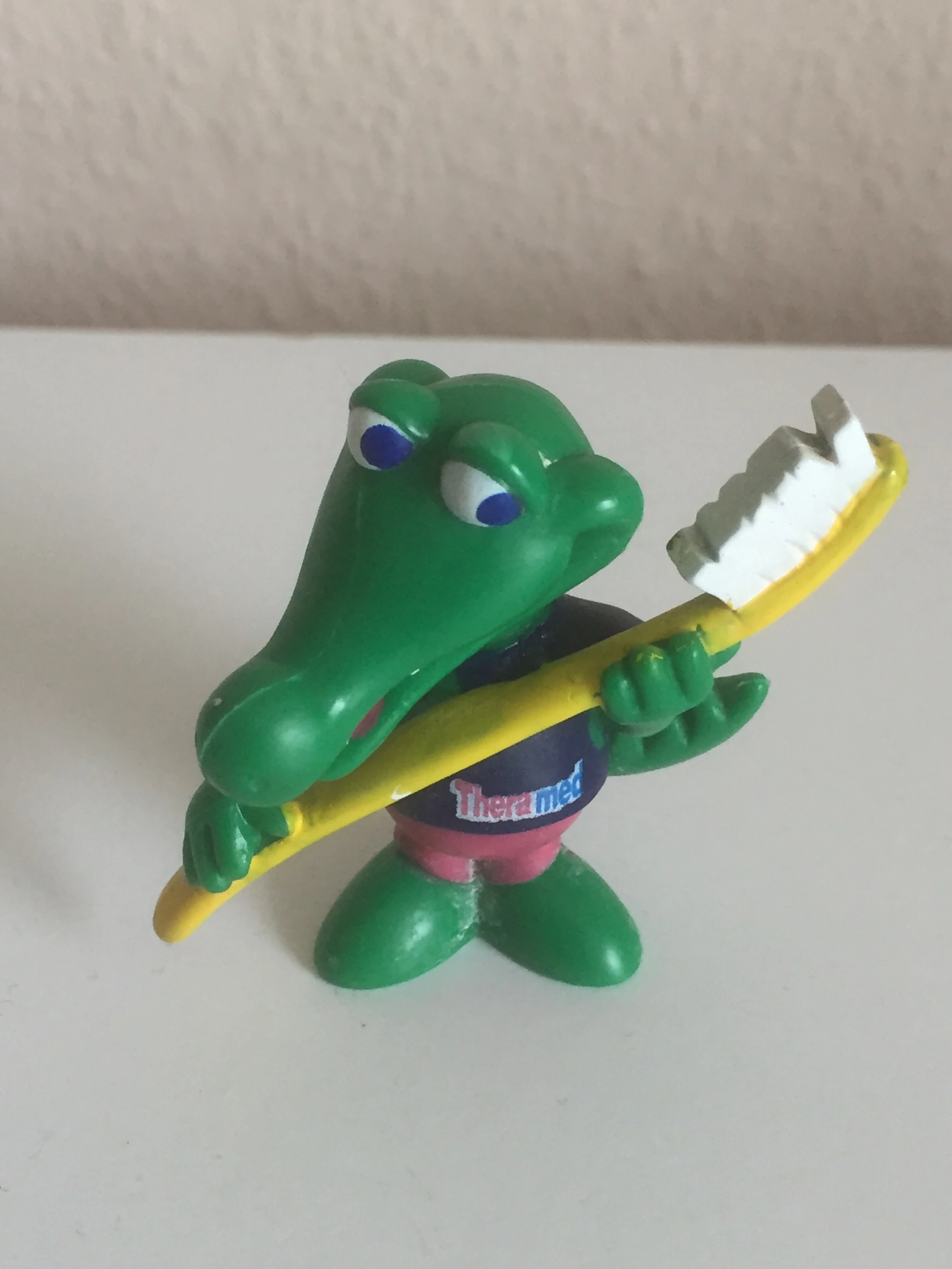 Tolle Werbefigur Theramed Zahnpasta Krokodil 