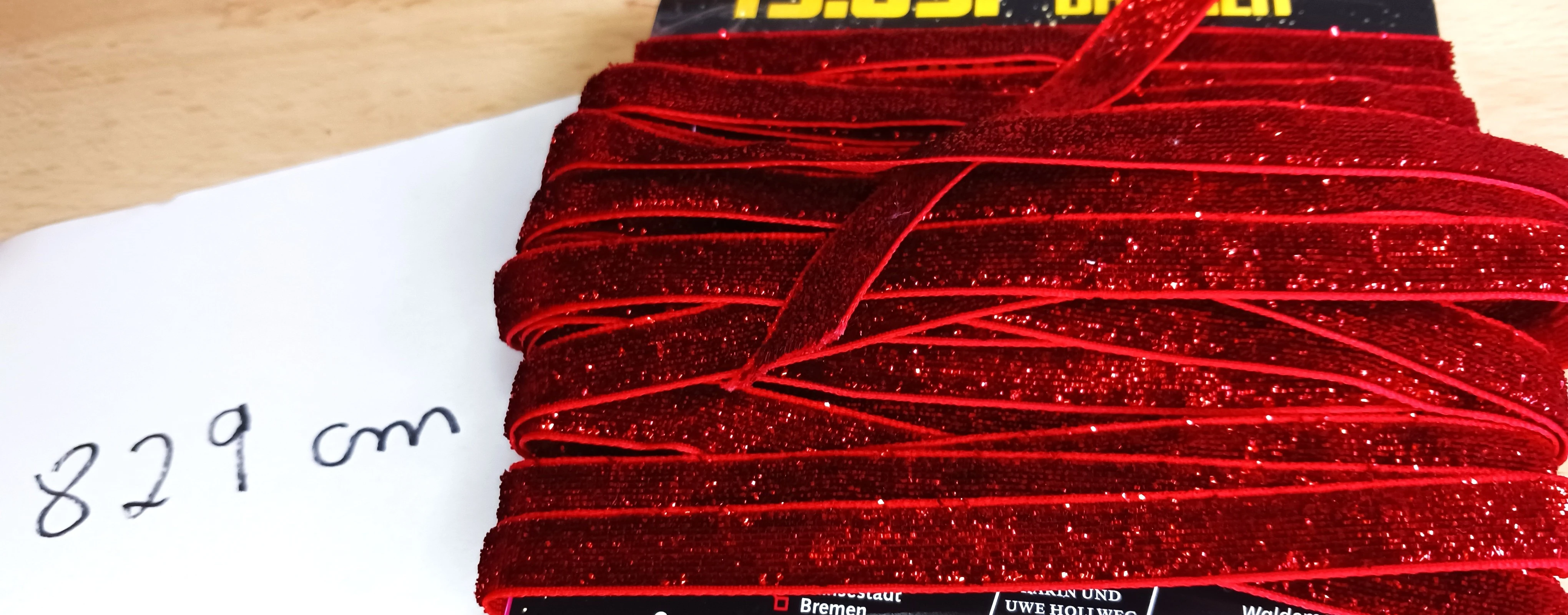 Bordüre rot Glitzer 1