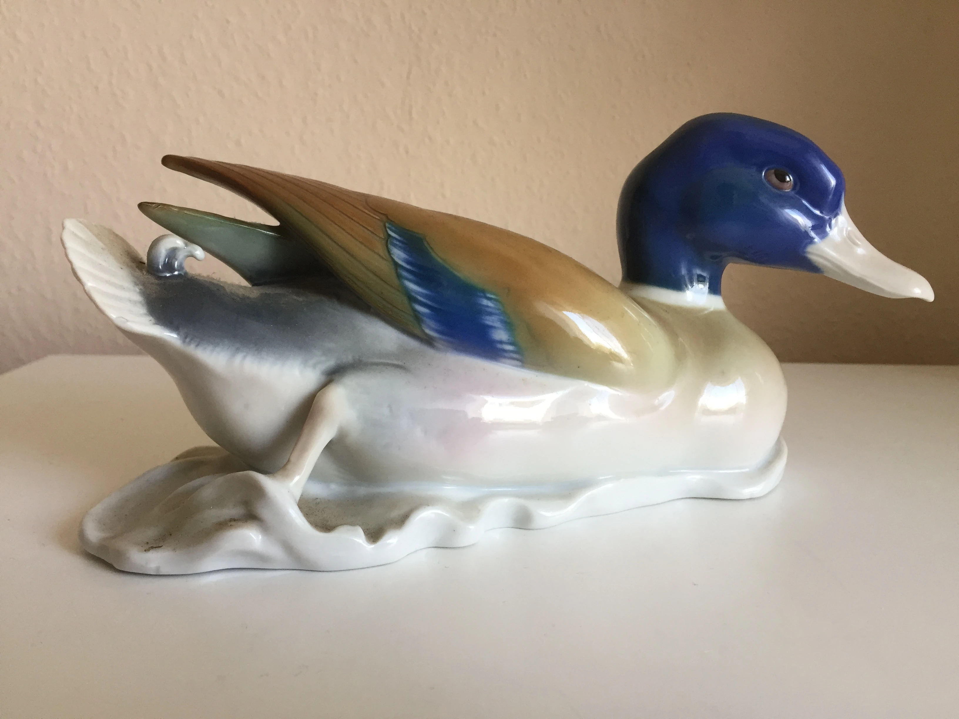   Metzler u. Ortloff Große Porzellan Ente 