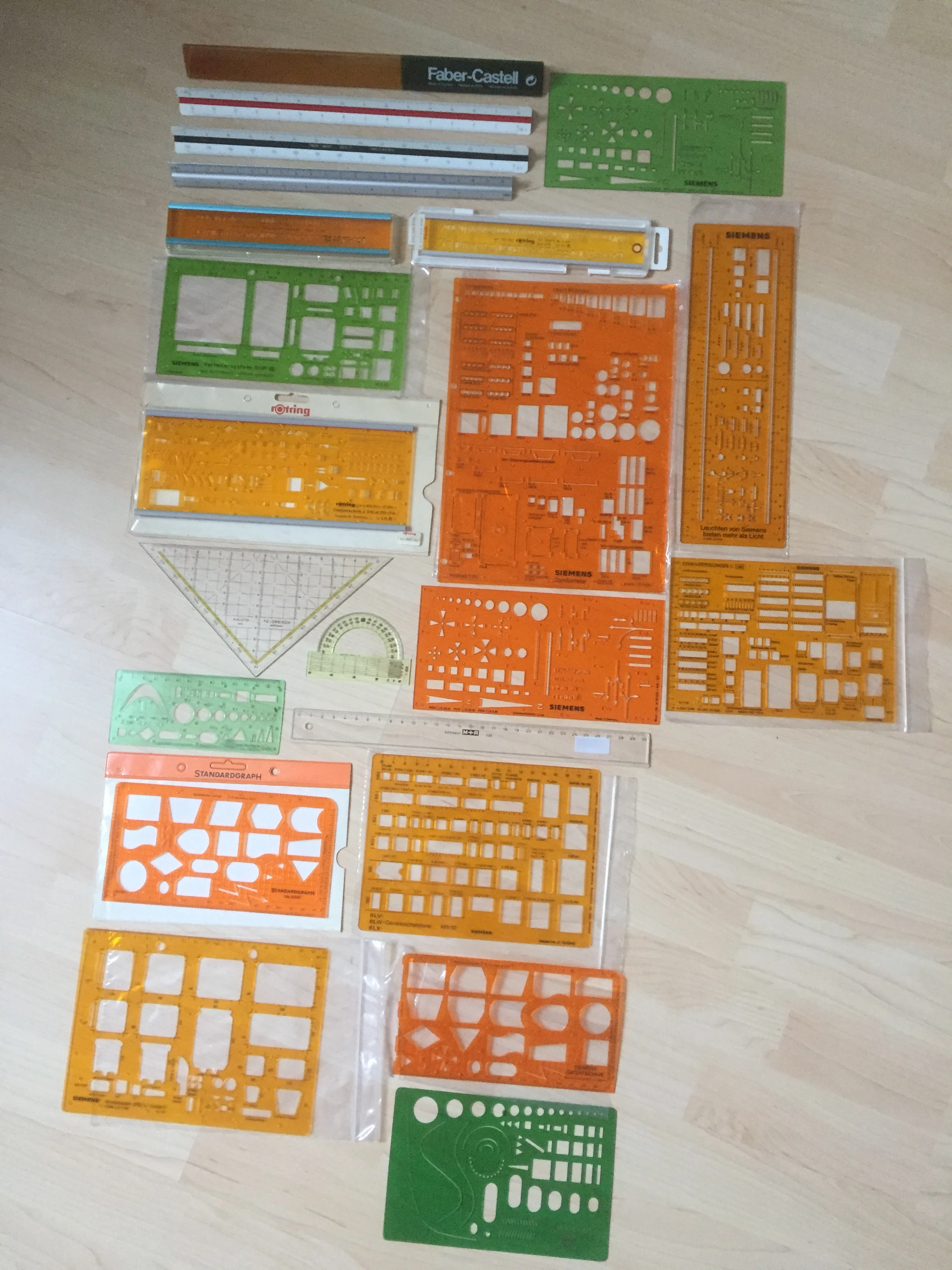   Schablonen für Schrift-/Elektrotechnik 