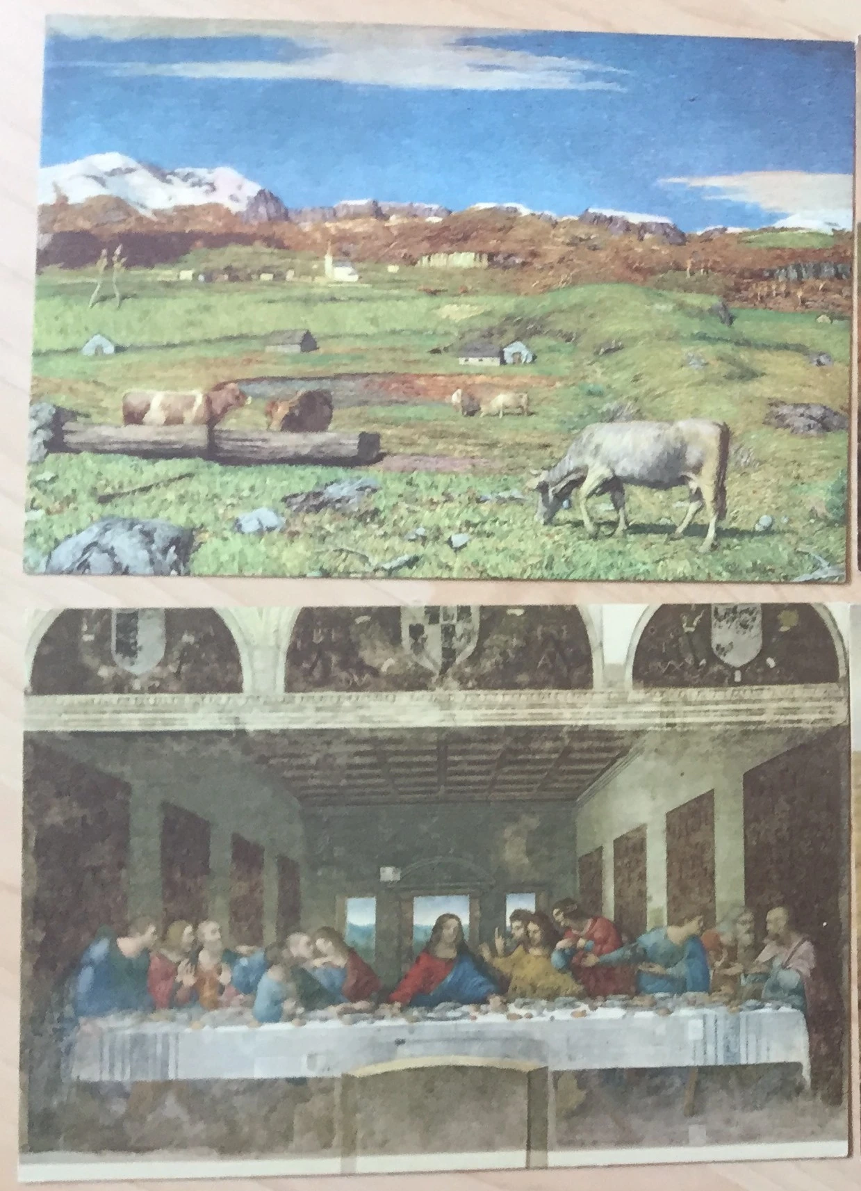 Gemälde-Ansichtskarten als Kunstdruck um 1950