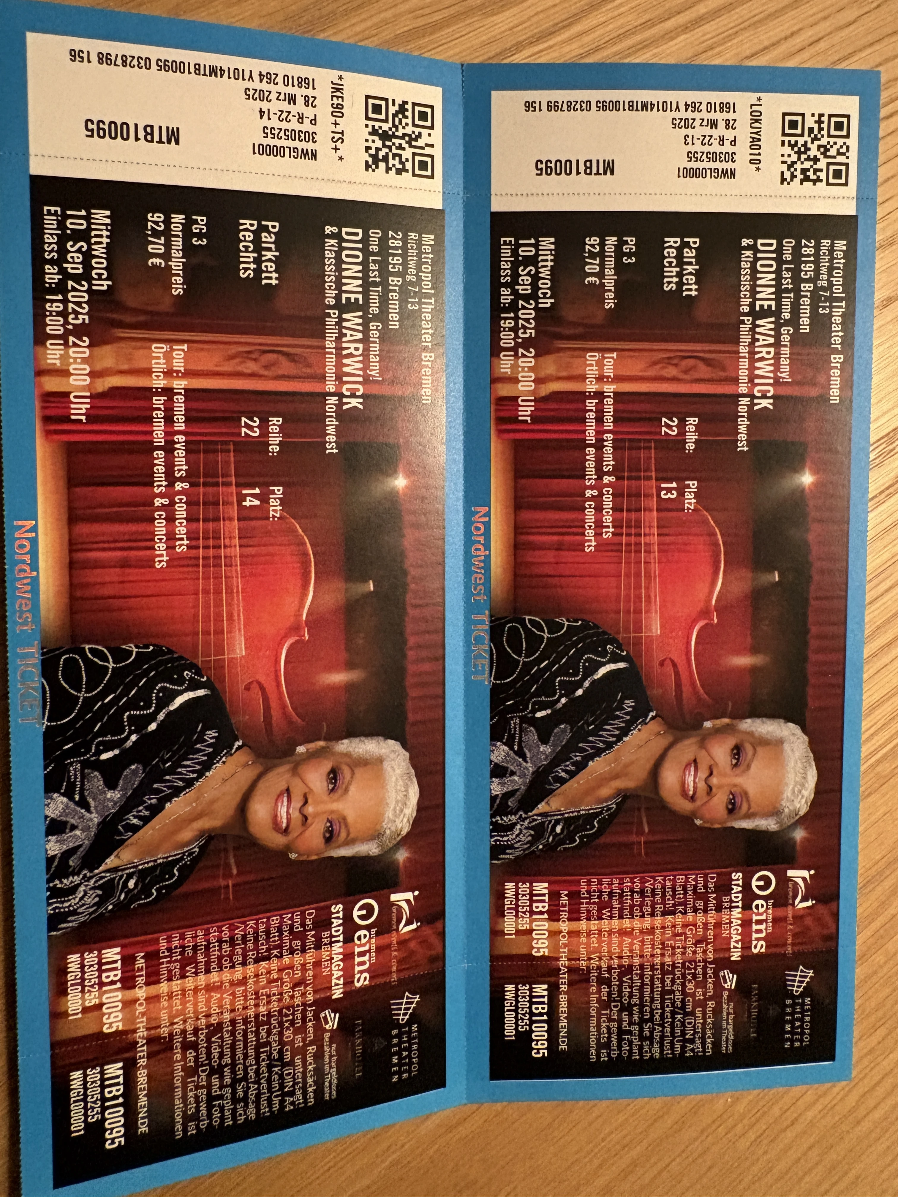 Konzertkarte Dionne Warwick