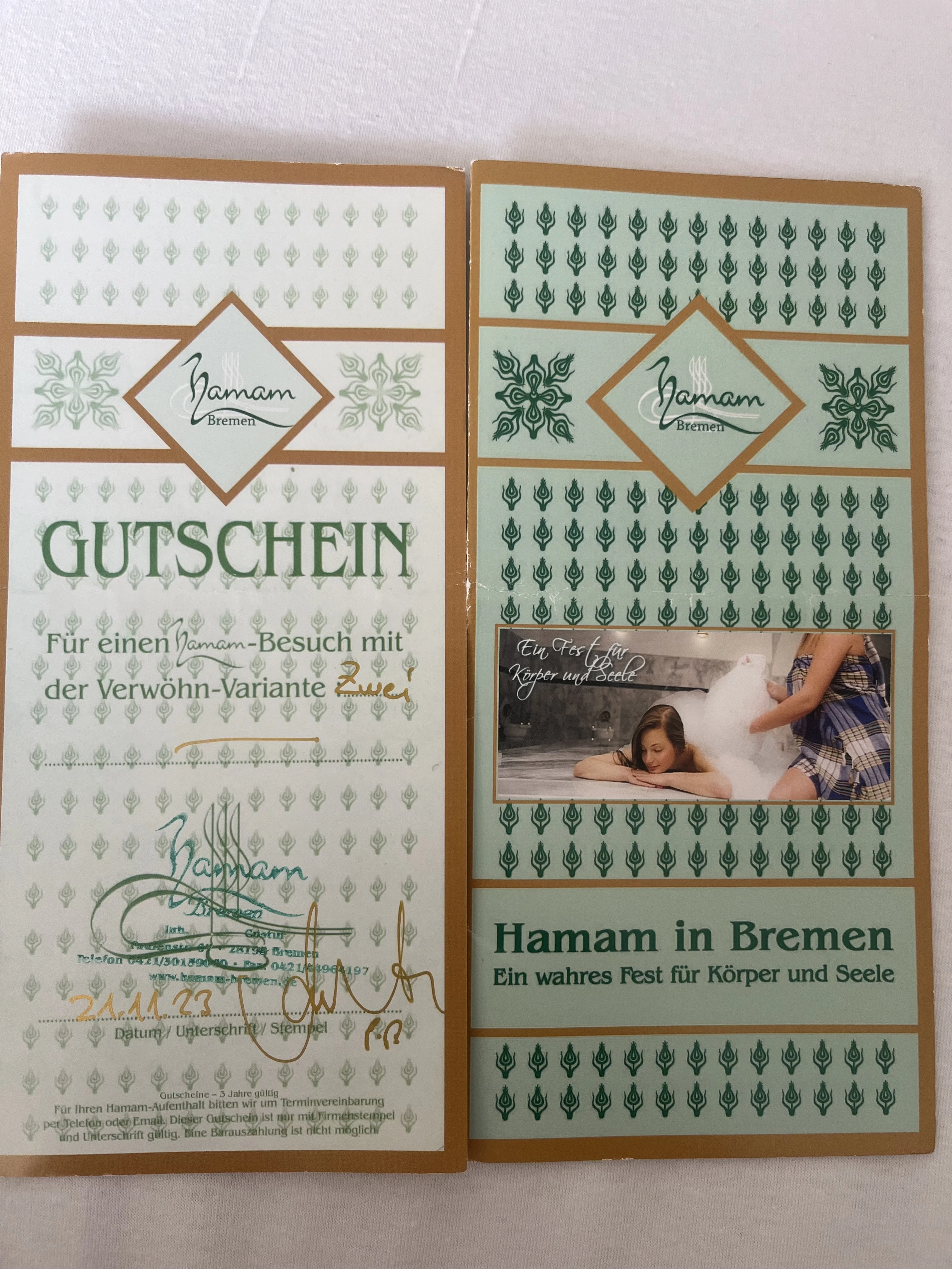 Hamam Bremen Gutschein Variante 2