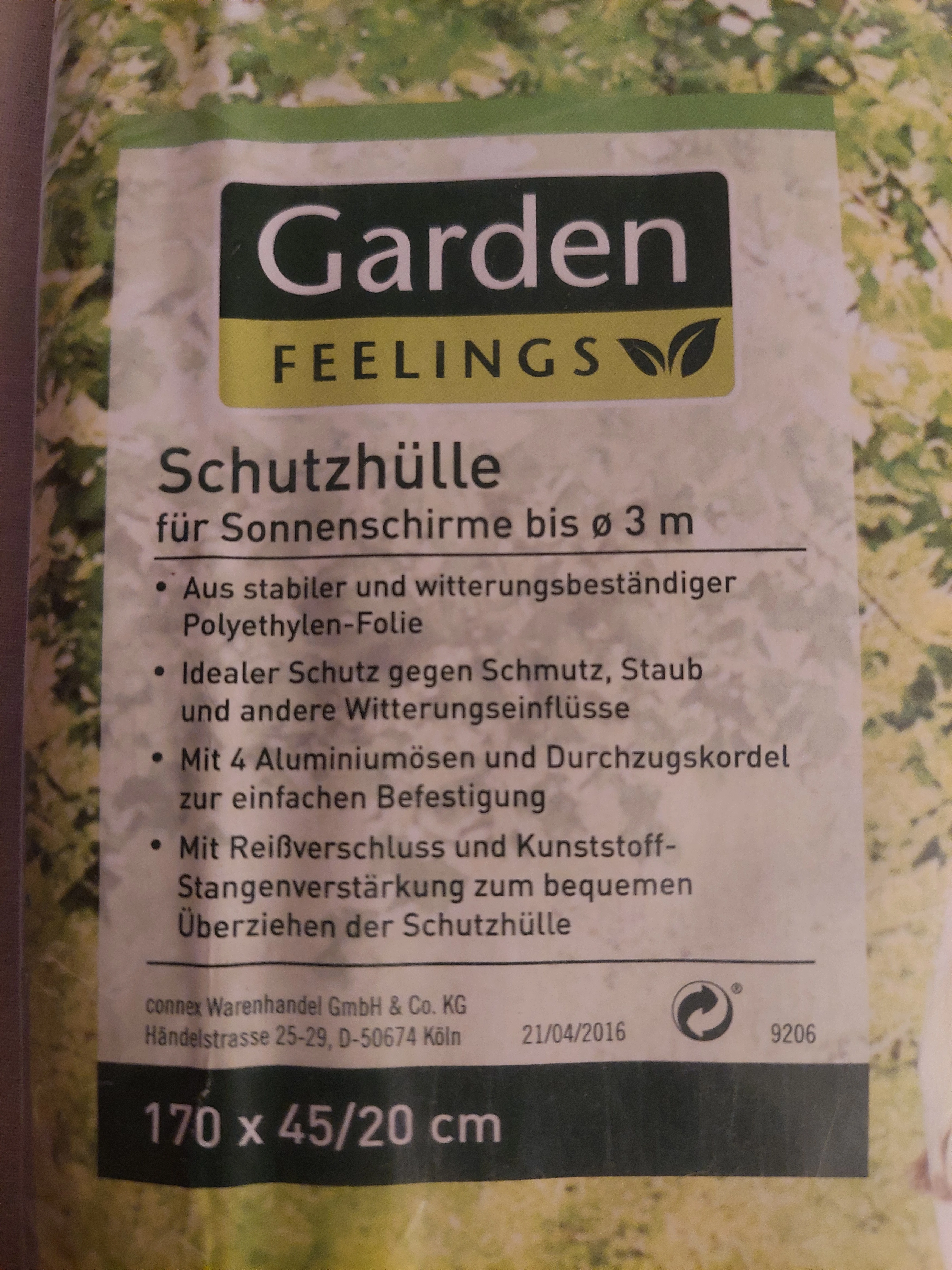 Schutzhülle für Sonnenschirme bis 3 mtr Durchmesser