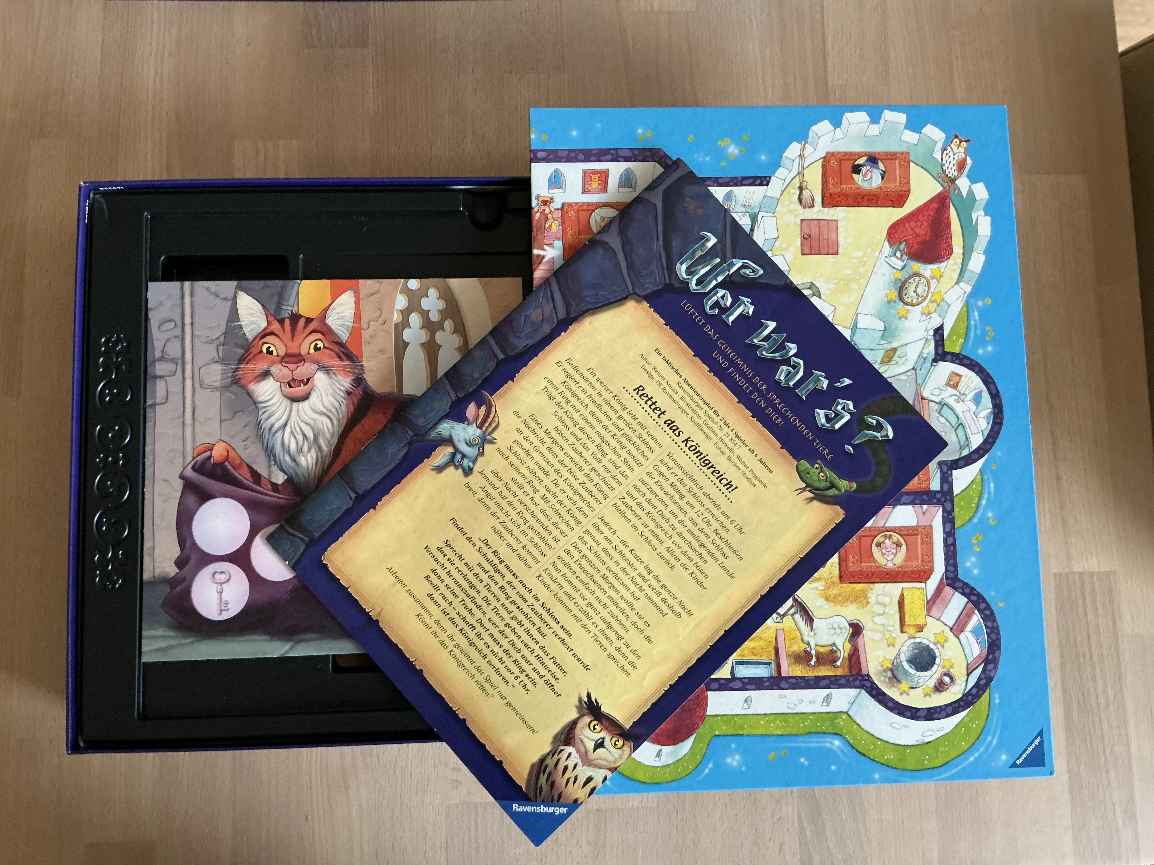 Spiel Wer war‘s? Anleitung und Spielbrett