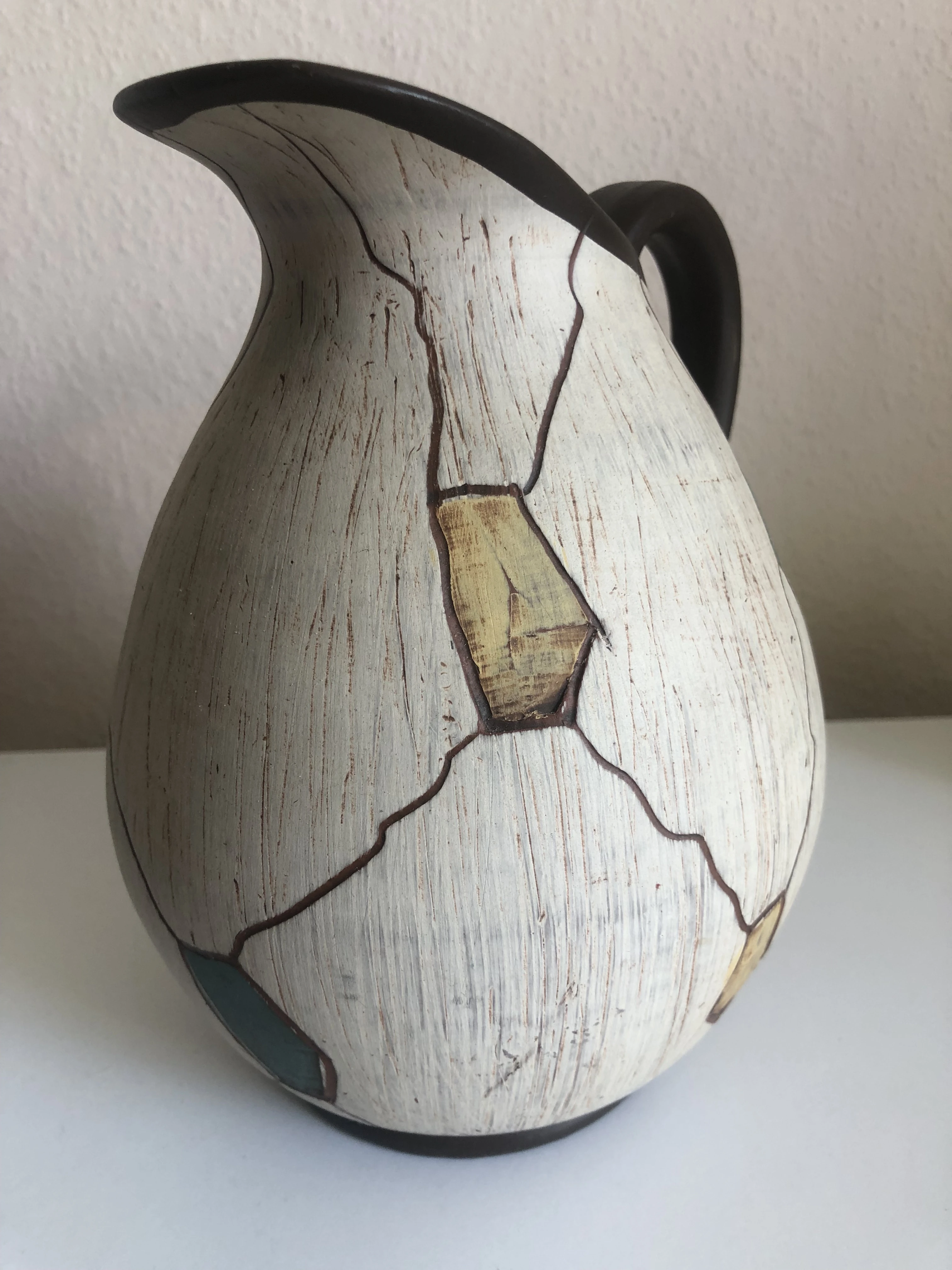 Hochwertige Vase / Krug Sawa Napoli 1950 