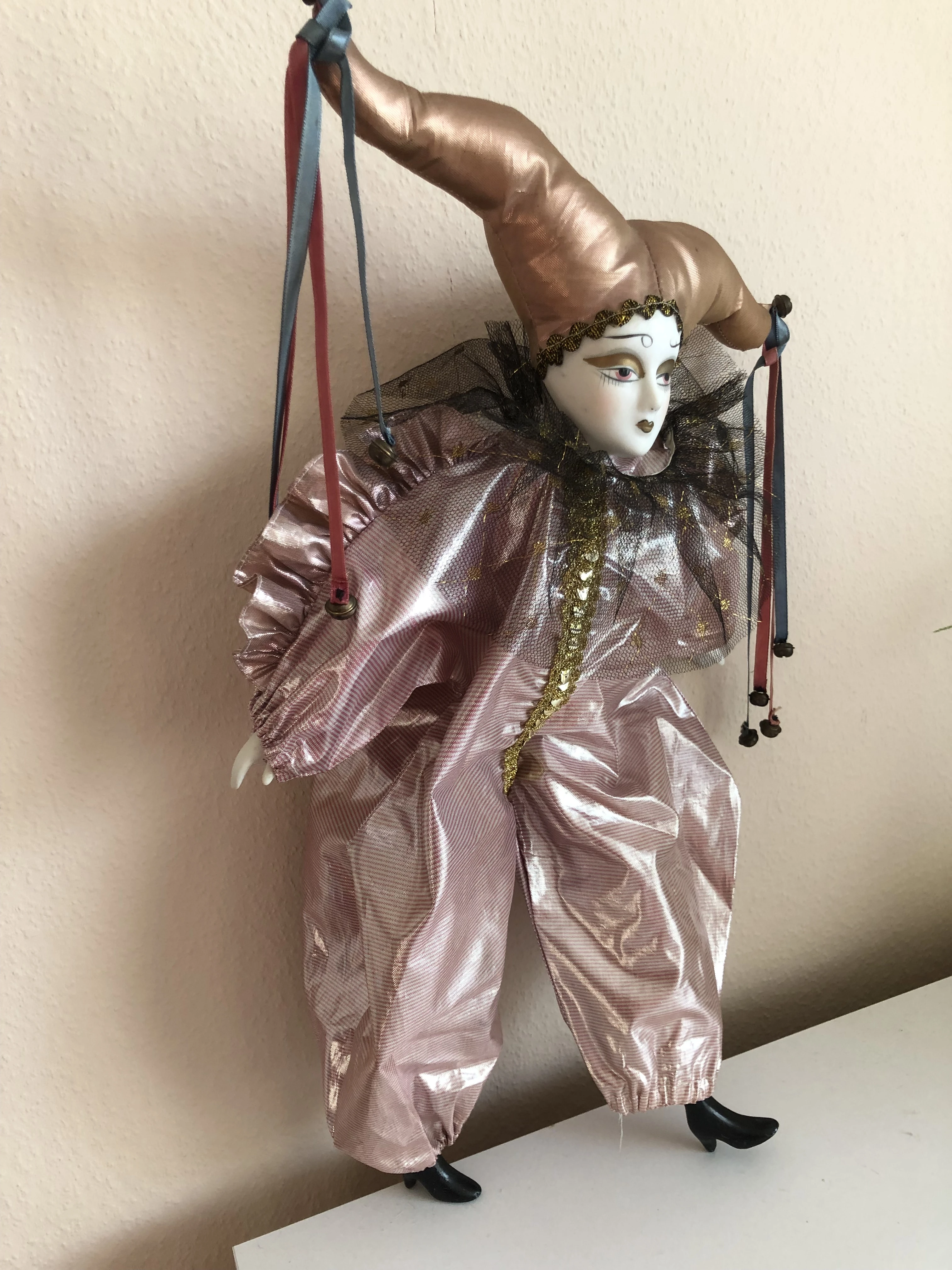  Harlekin Porzellan-Puppe -Sammelpuppen- 