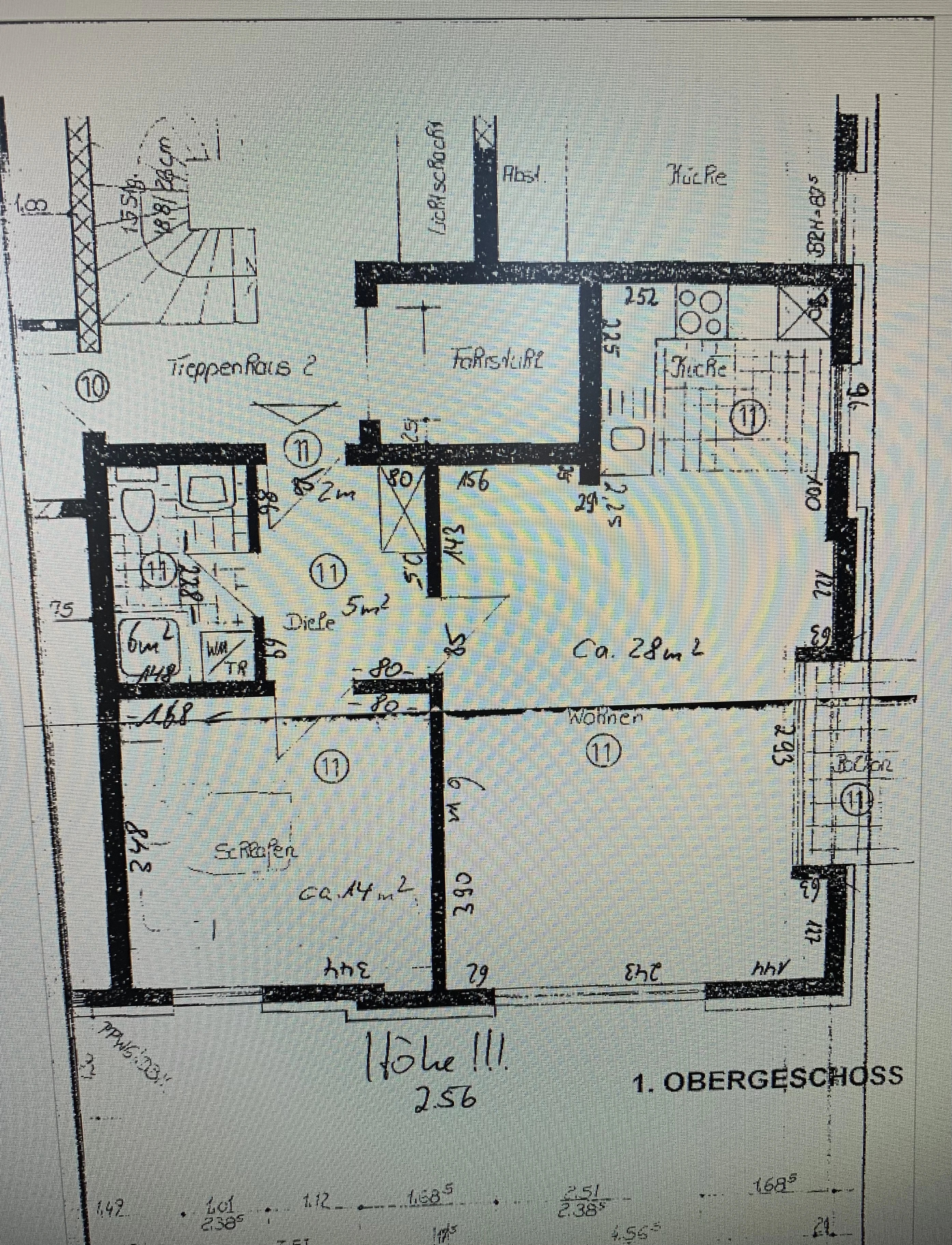 Grundriss Wohnung 1. OG