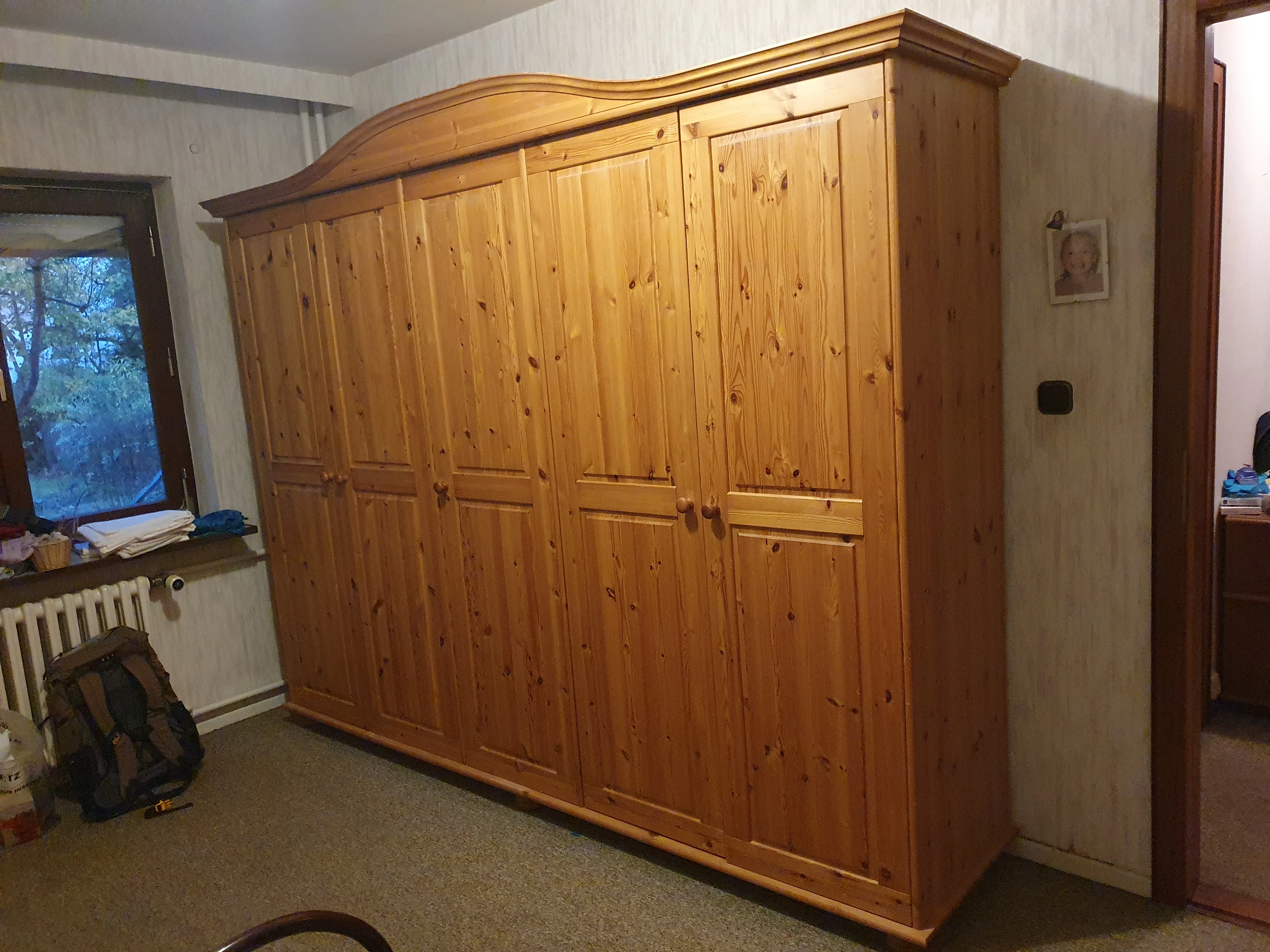 Kieferschrank Vollholz 5-türig: 120€