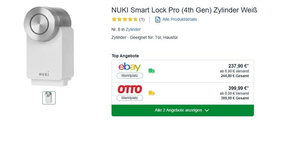 Internet Preisauswahl