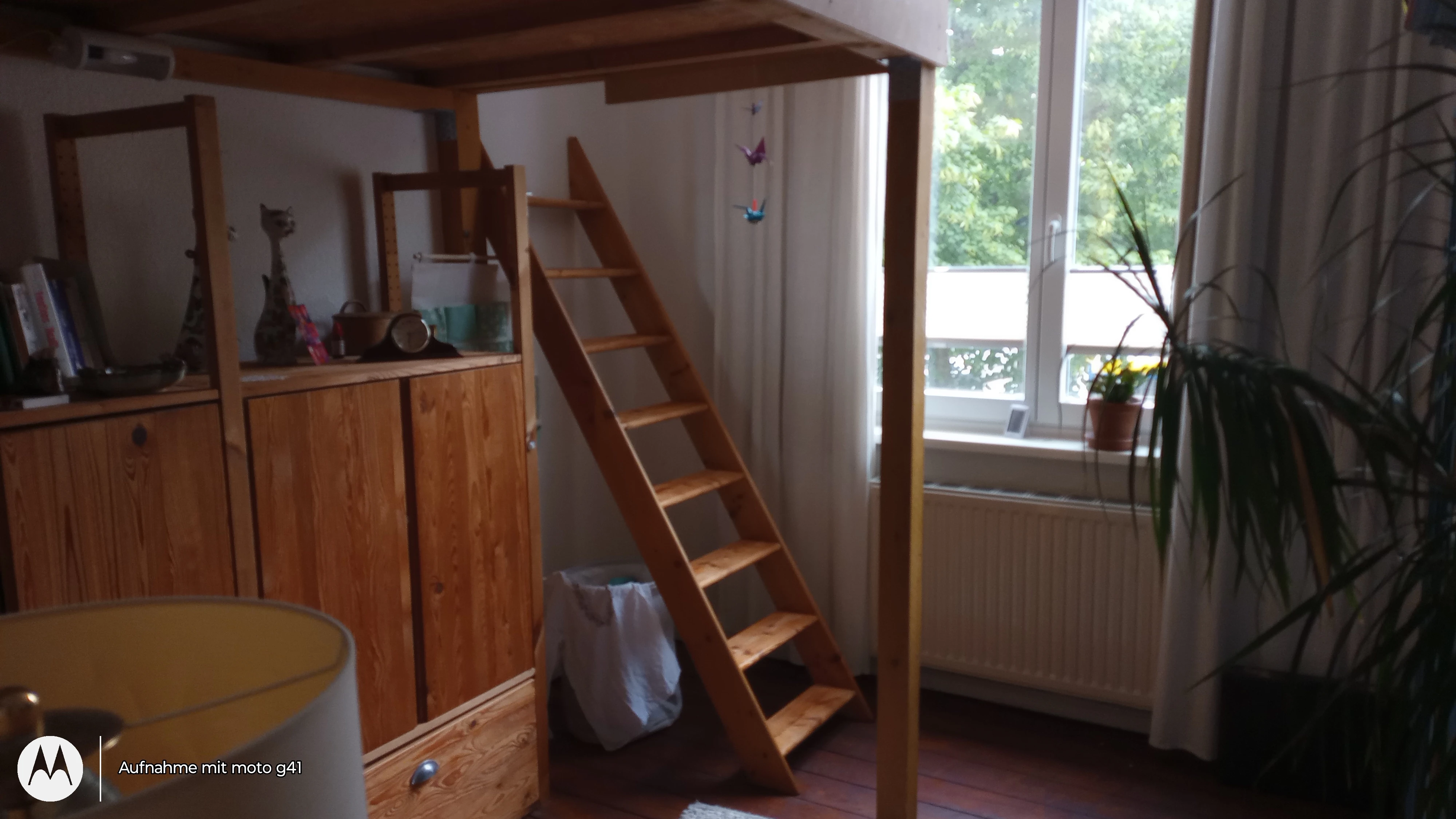 Hochbett und Ikea Regal 