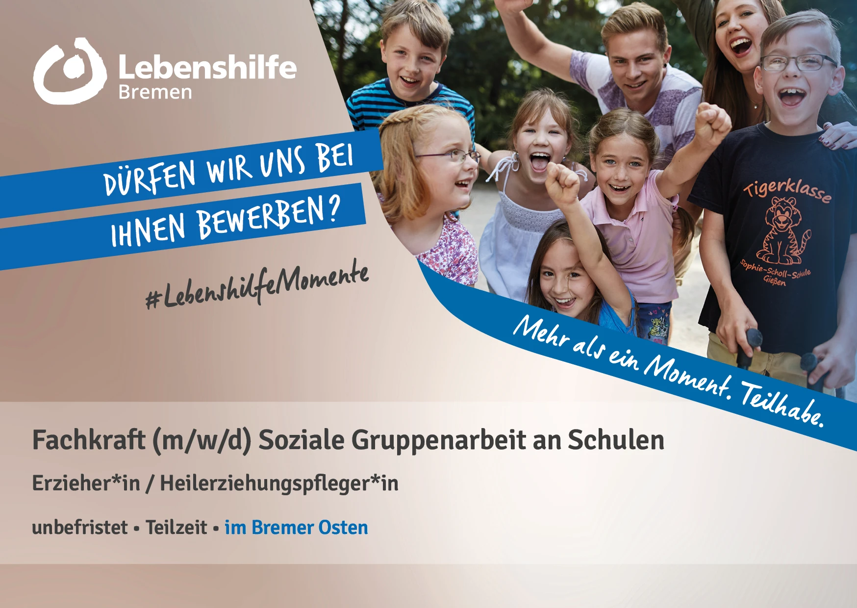 Fachkraft (m/w/d) Soziale Gruppenarbeit an Schulen