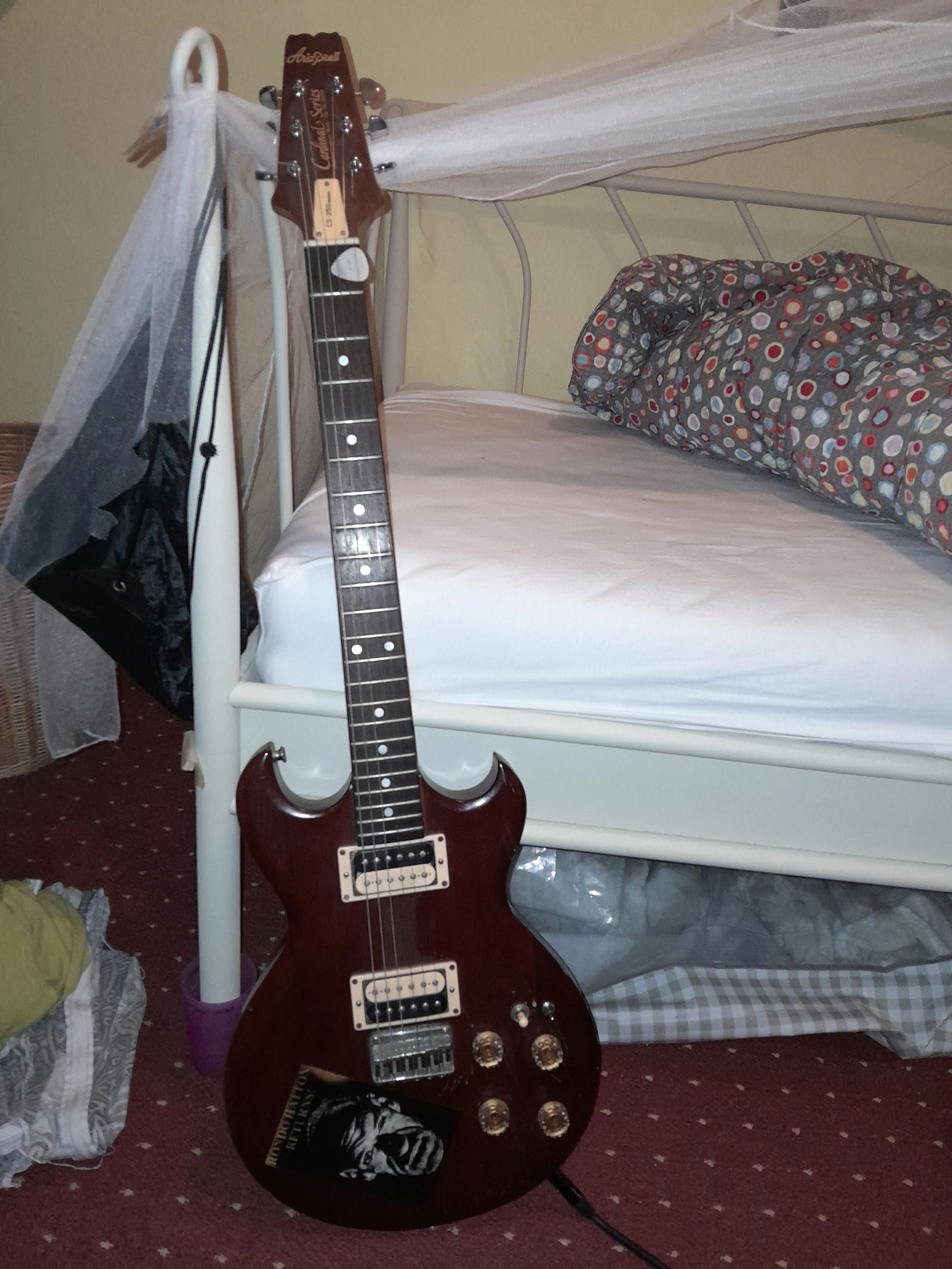 E-Gitarre Aria Pro II von vorn