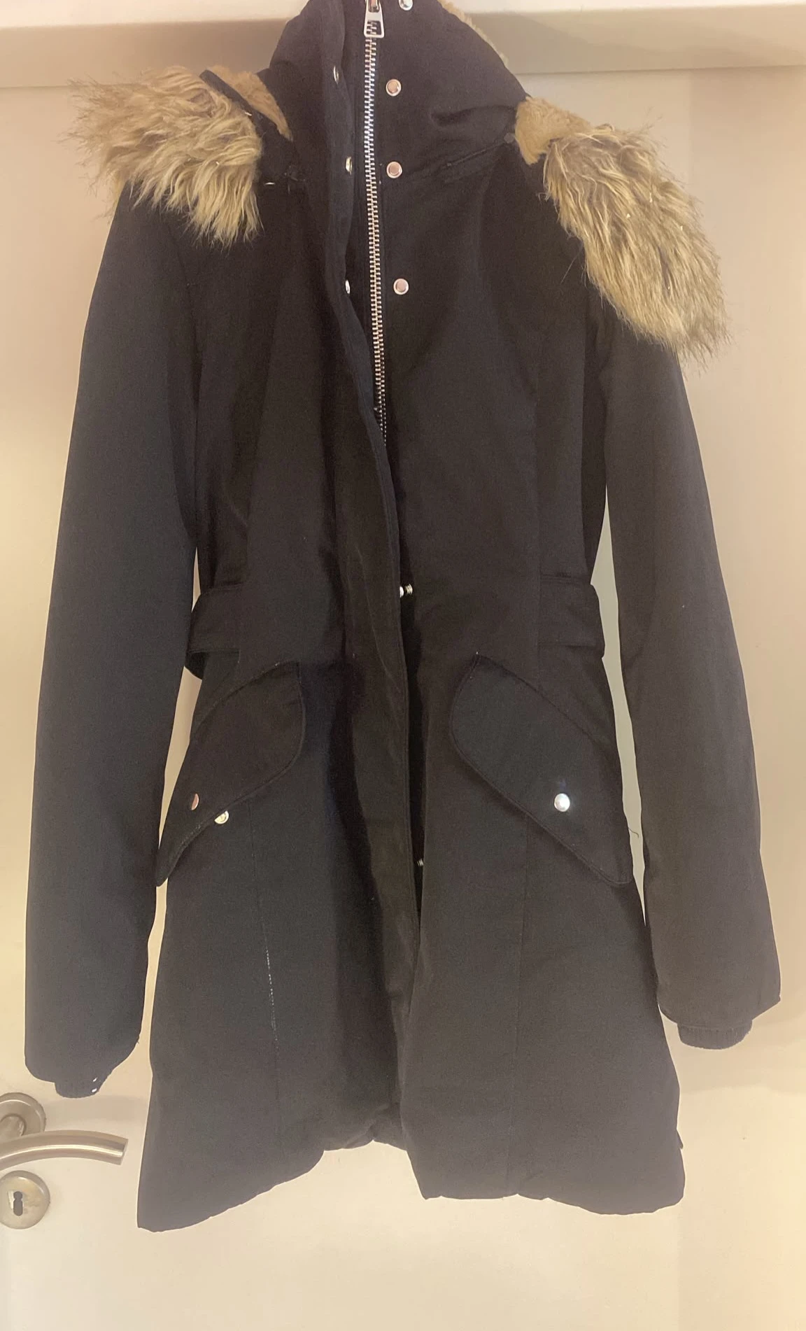 Zara Damen Winterparka schwarz Gr. XS Gefüttert