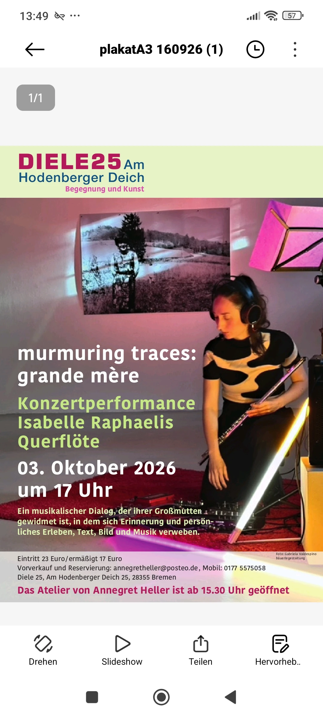 Konzertankündigung DIELE 25 