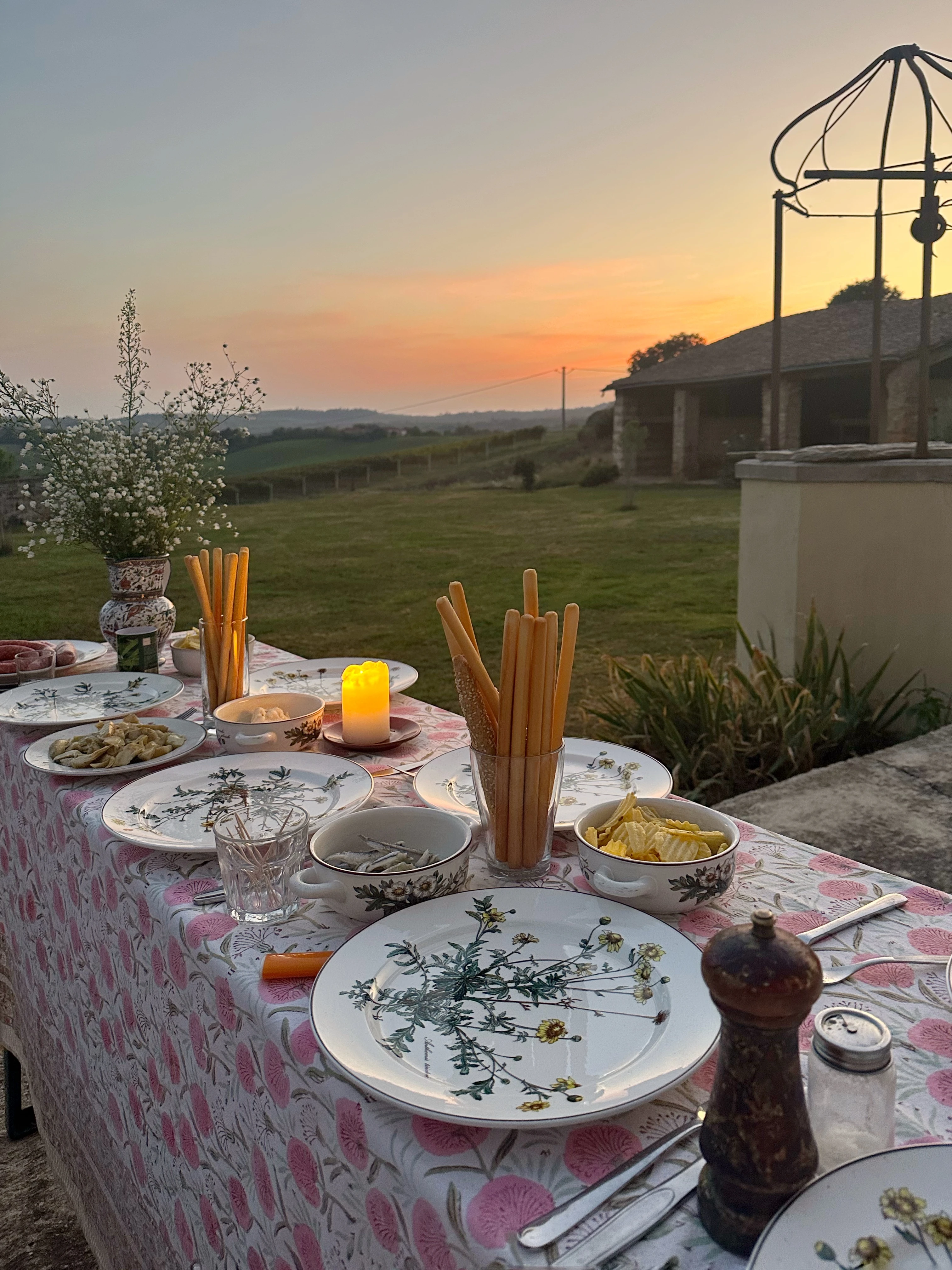 Abendessen auf der Terrasse