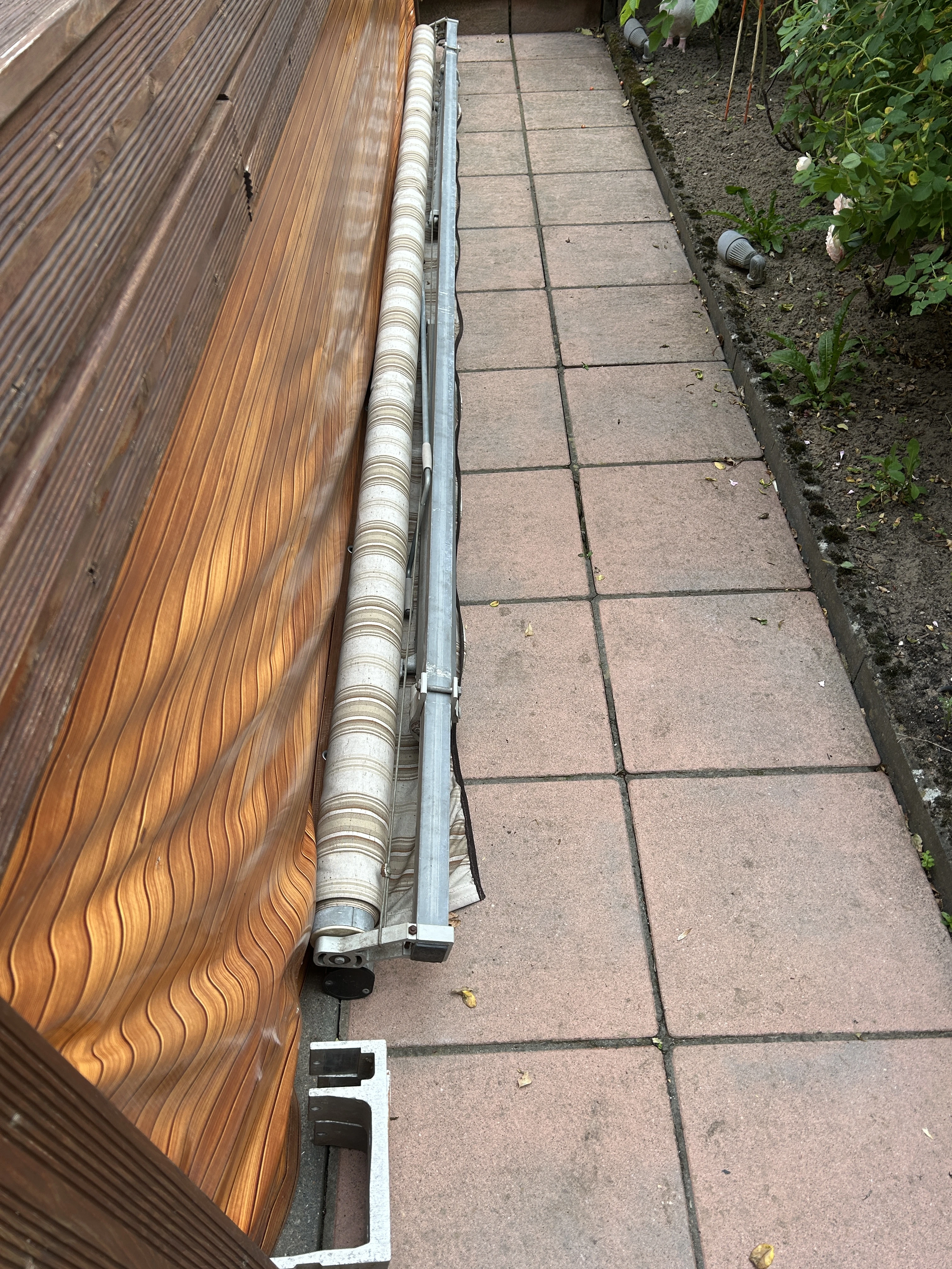 Markise im abgebautem Zustand 