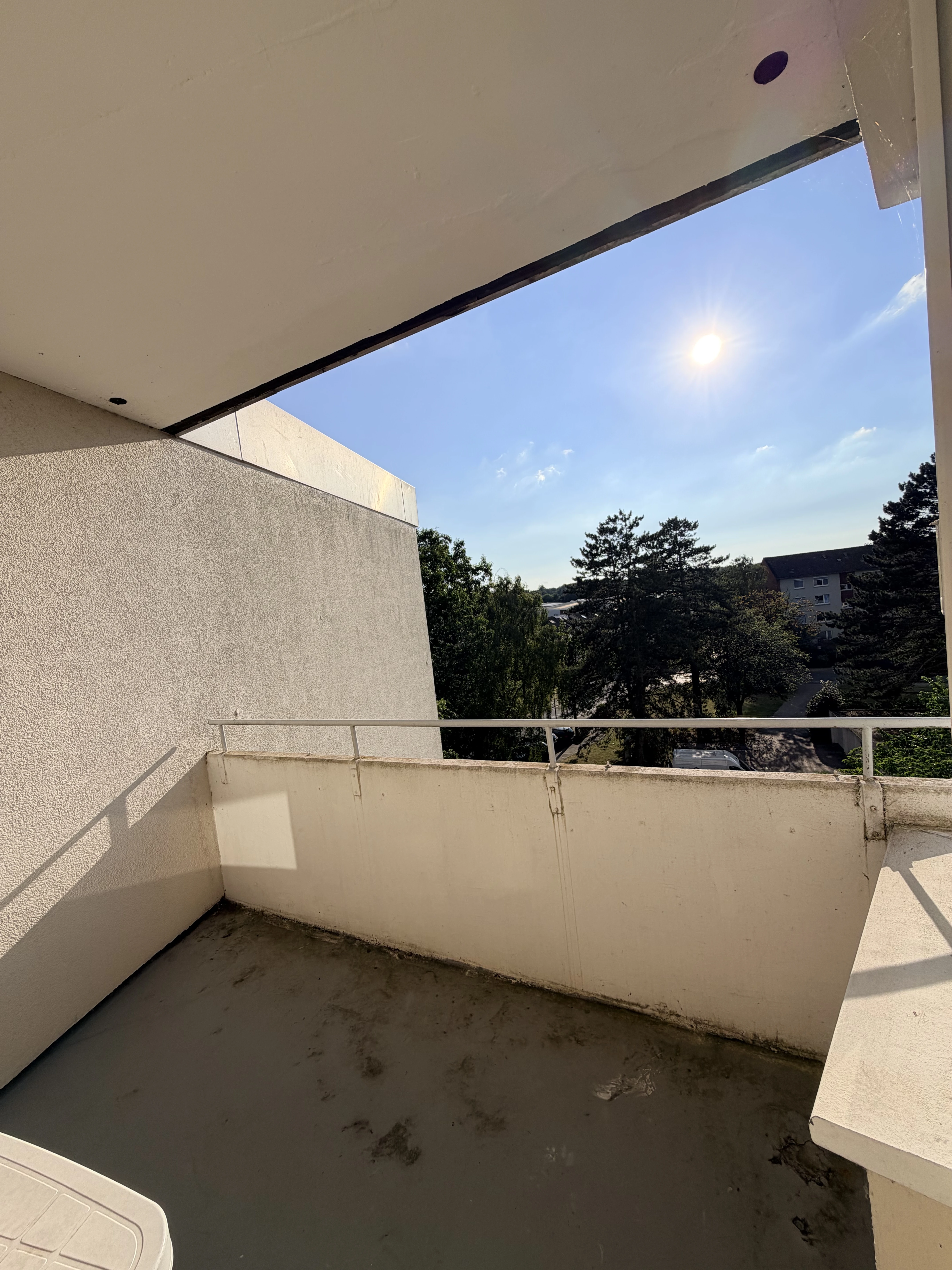 Überdachter Balkon, zurück gesetzte Lage 