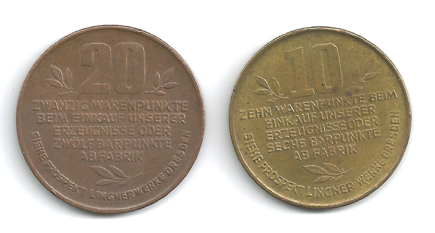 Medaille Wertmarke Lingner Werke Dresden/Sachsen 