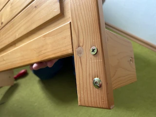 Detailansicht beim Umbau zum Jugendbett