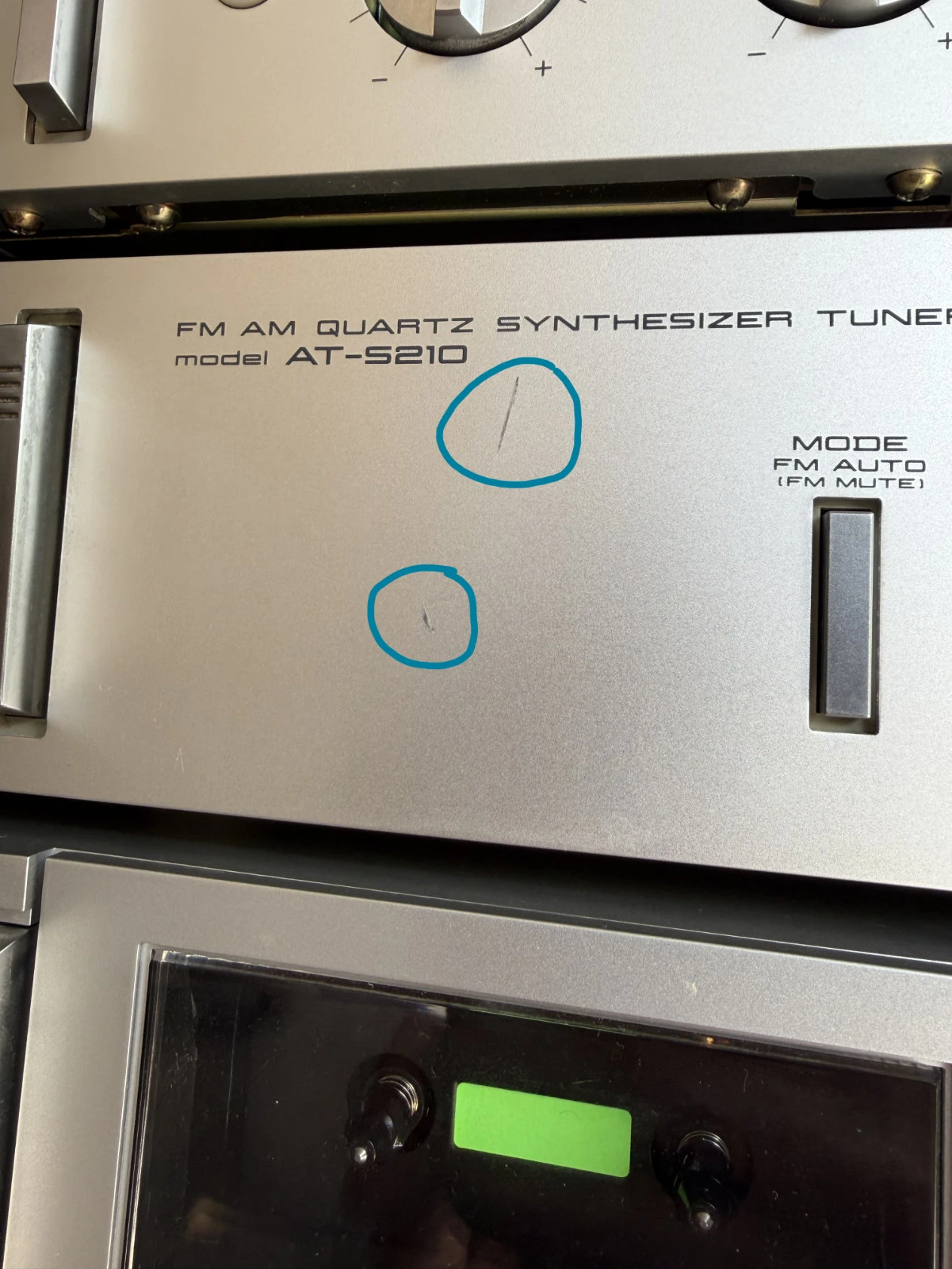 Kratzer am Tuner