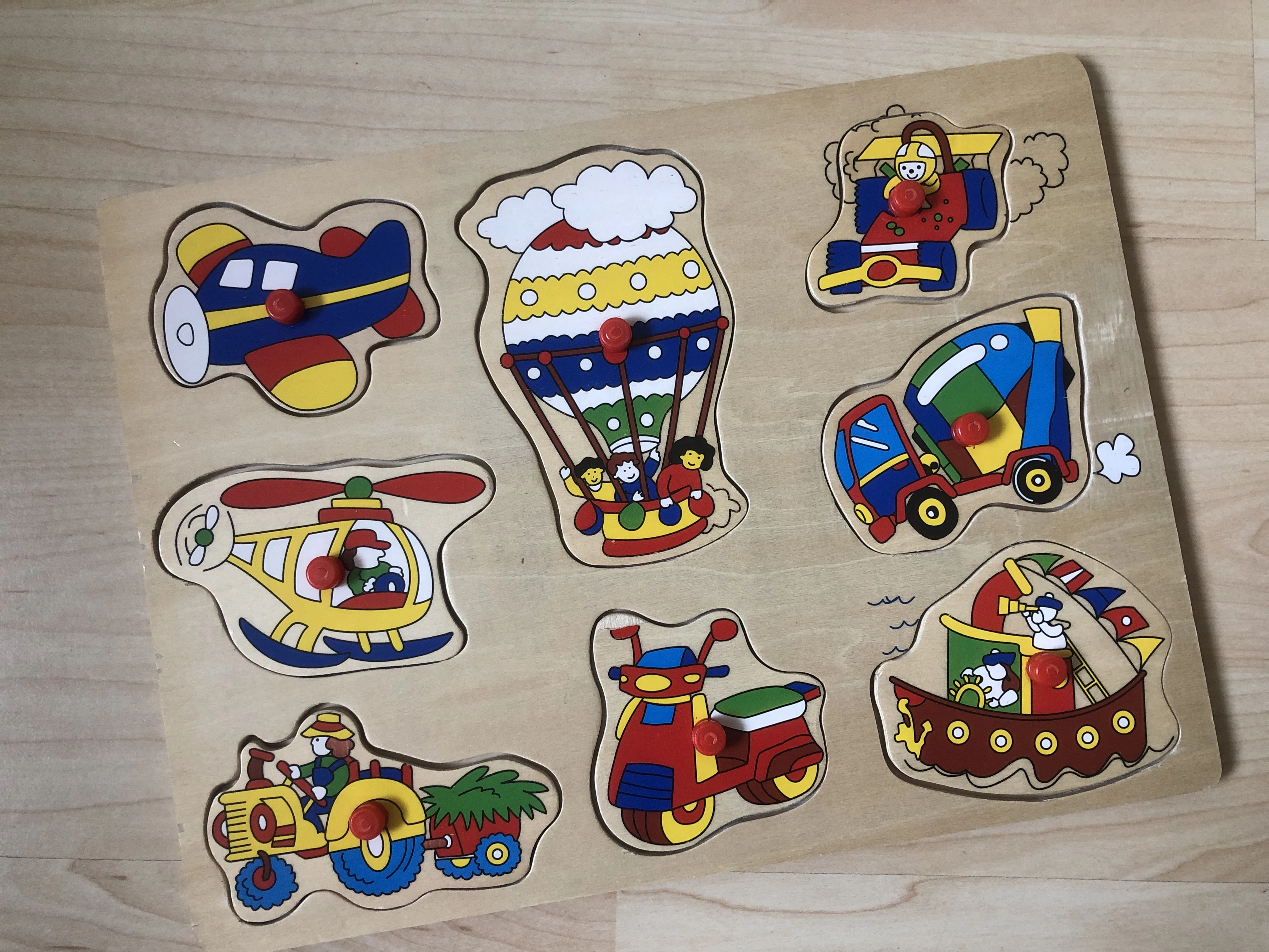 Pädagogische Holzpuzzles, Handgreifbrett