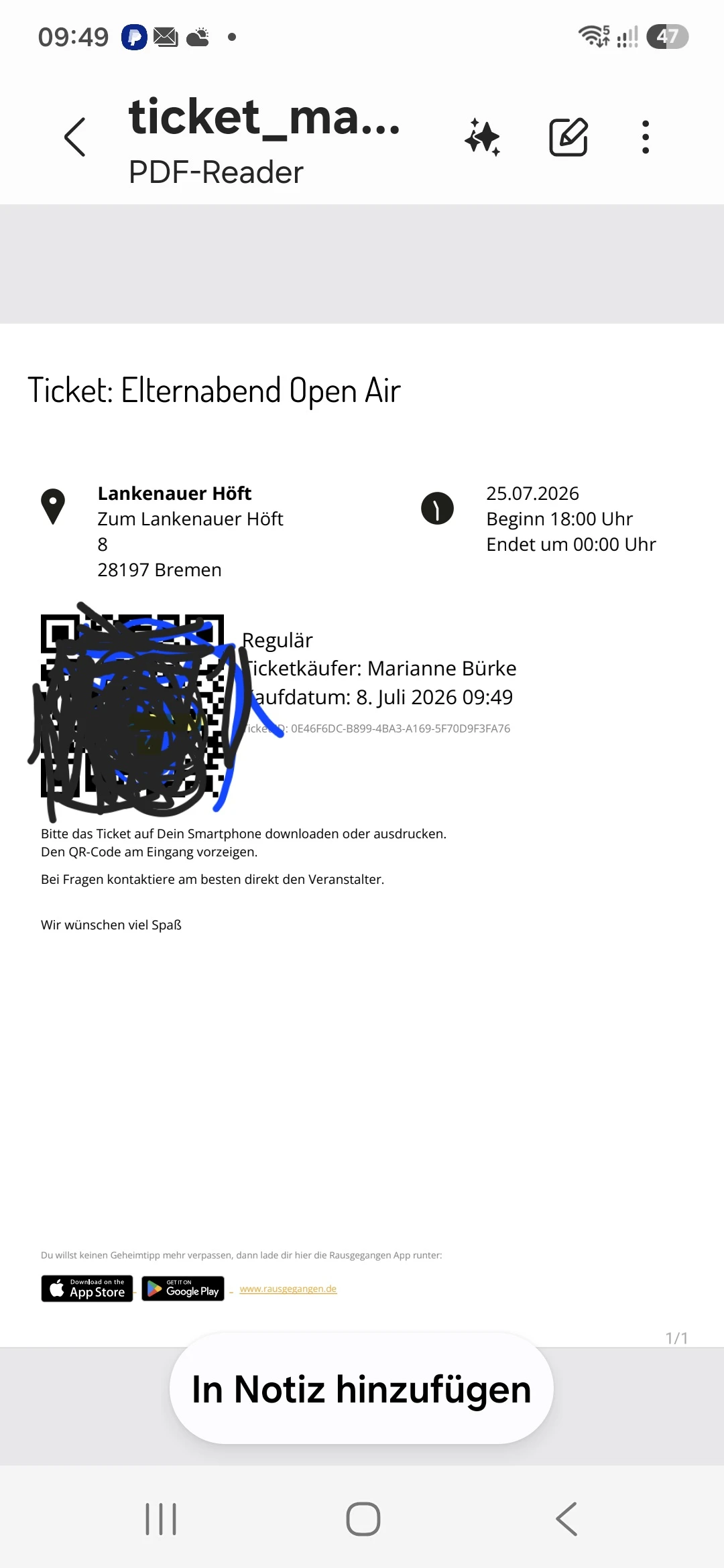 1 Ticket