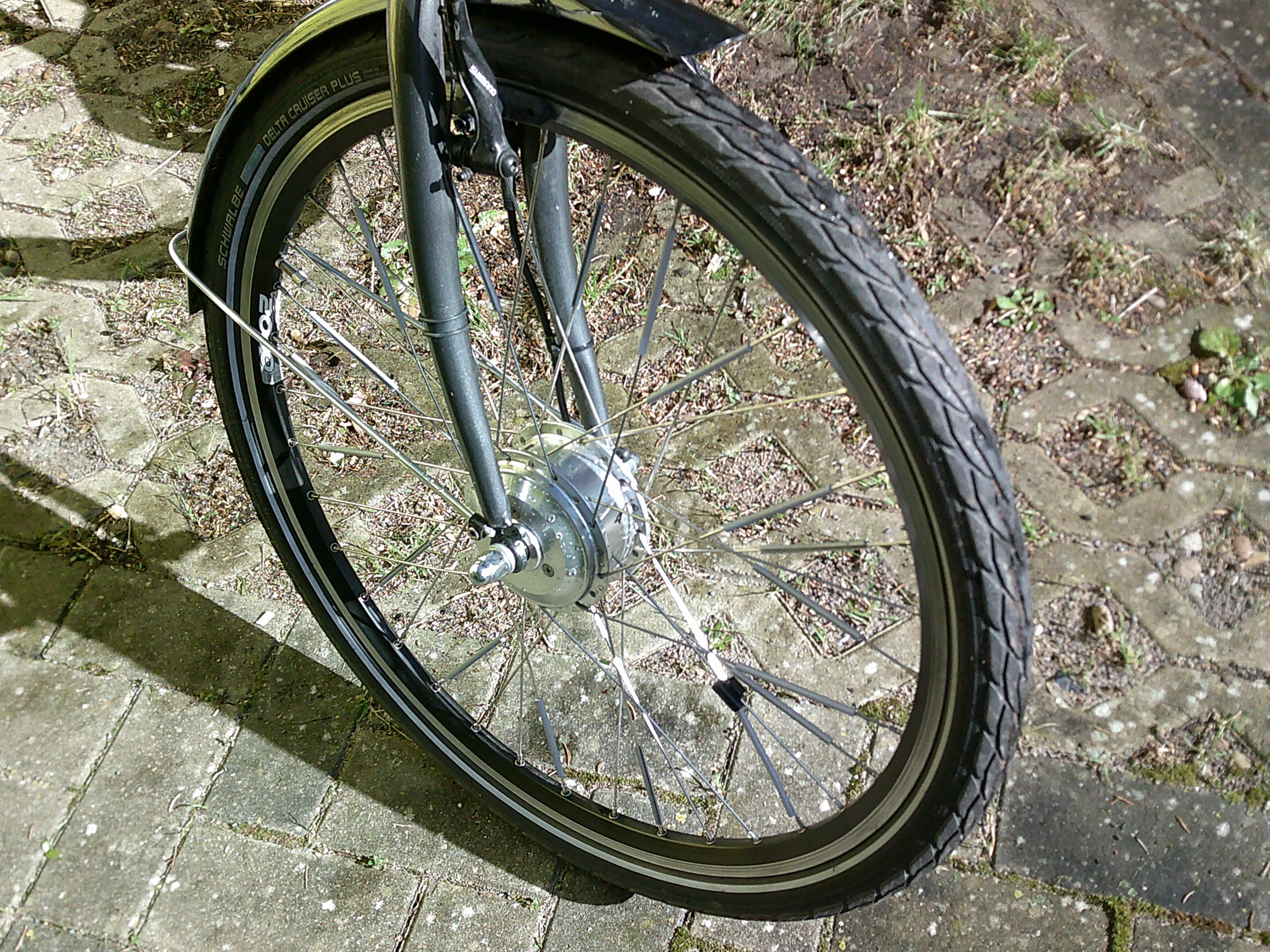 Ansicht Vorderrad mit Nabenmotor