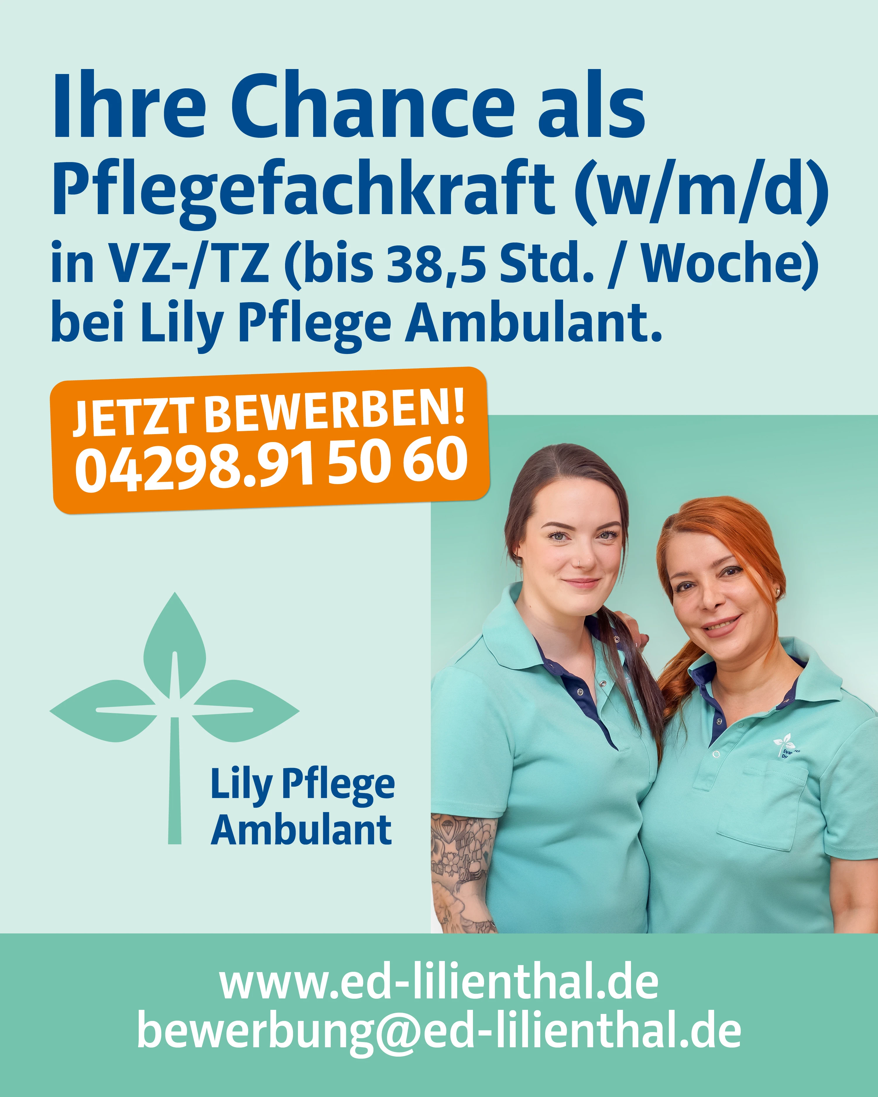 Anzeige Pflegefachkraft