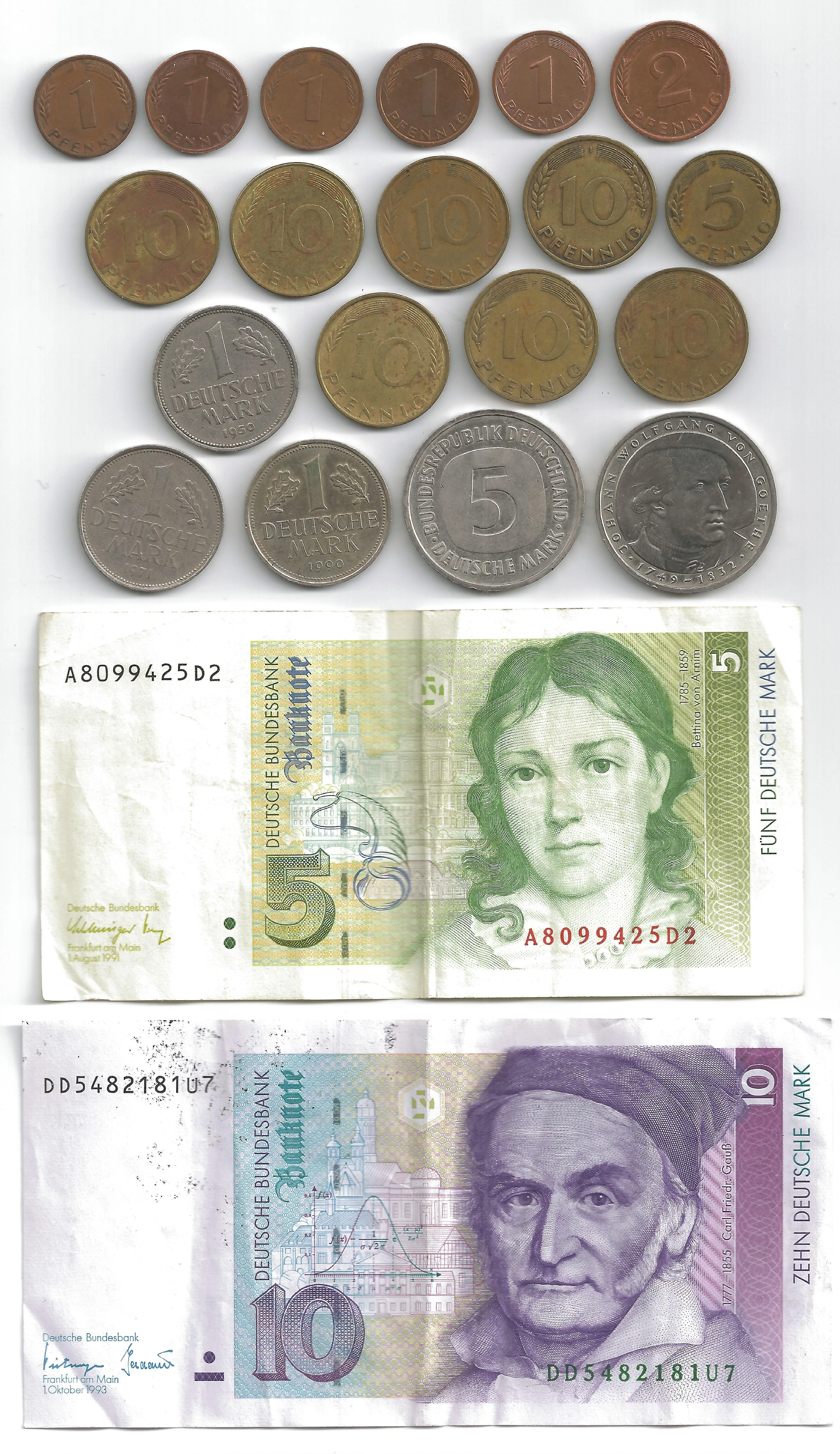 Münzen Deutschland 1950 bis 1993 
