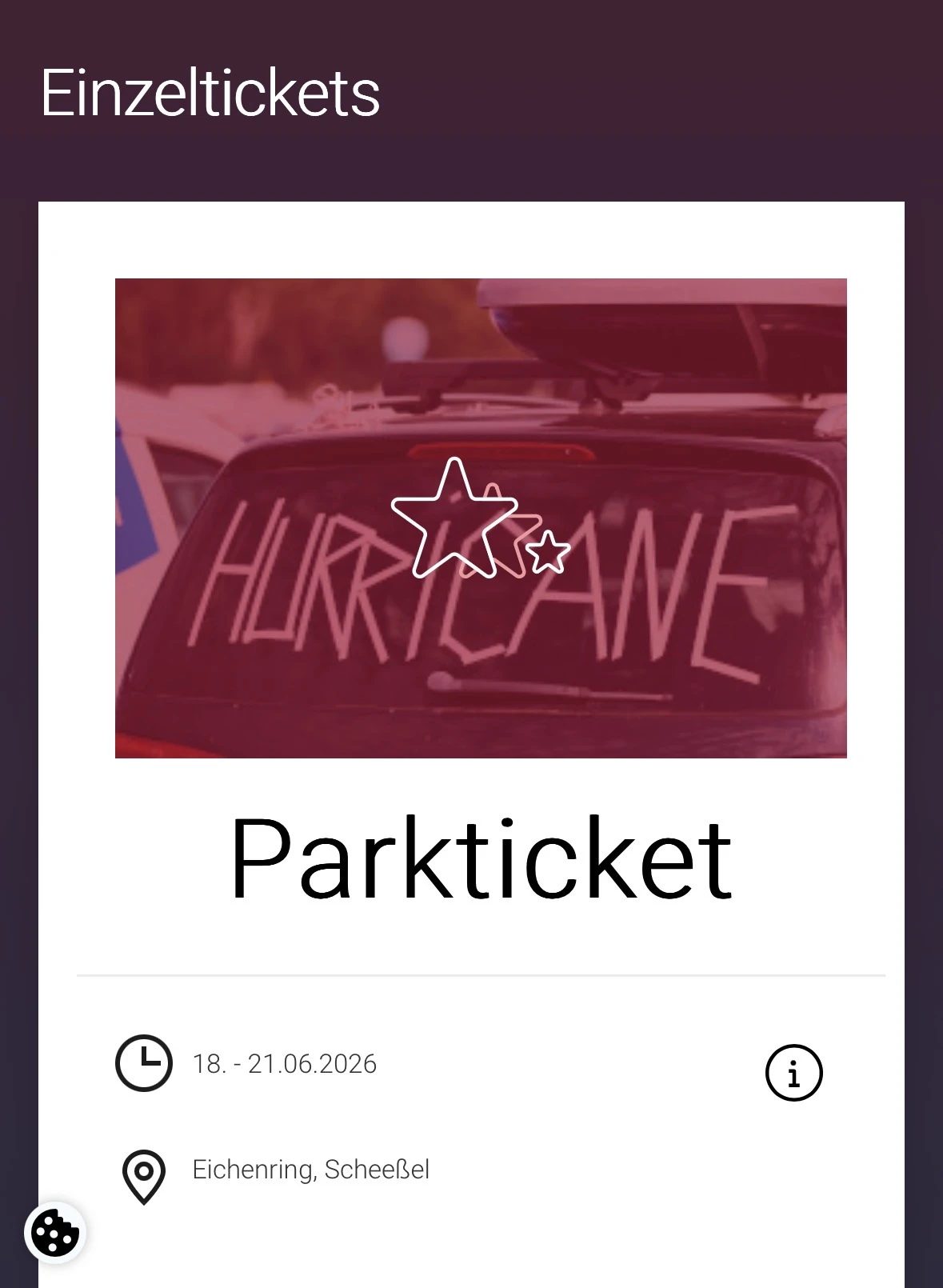 Parkticket Hurricane