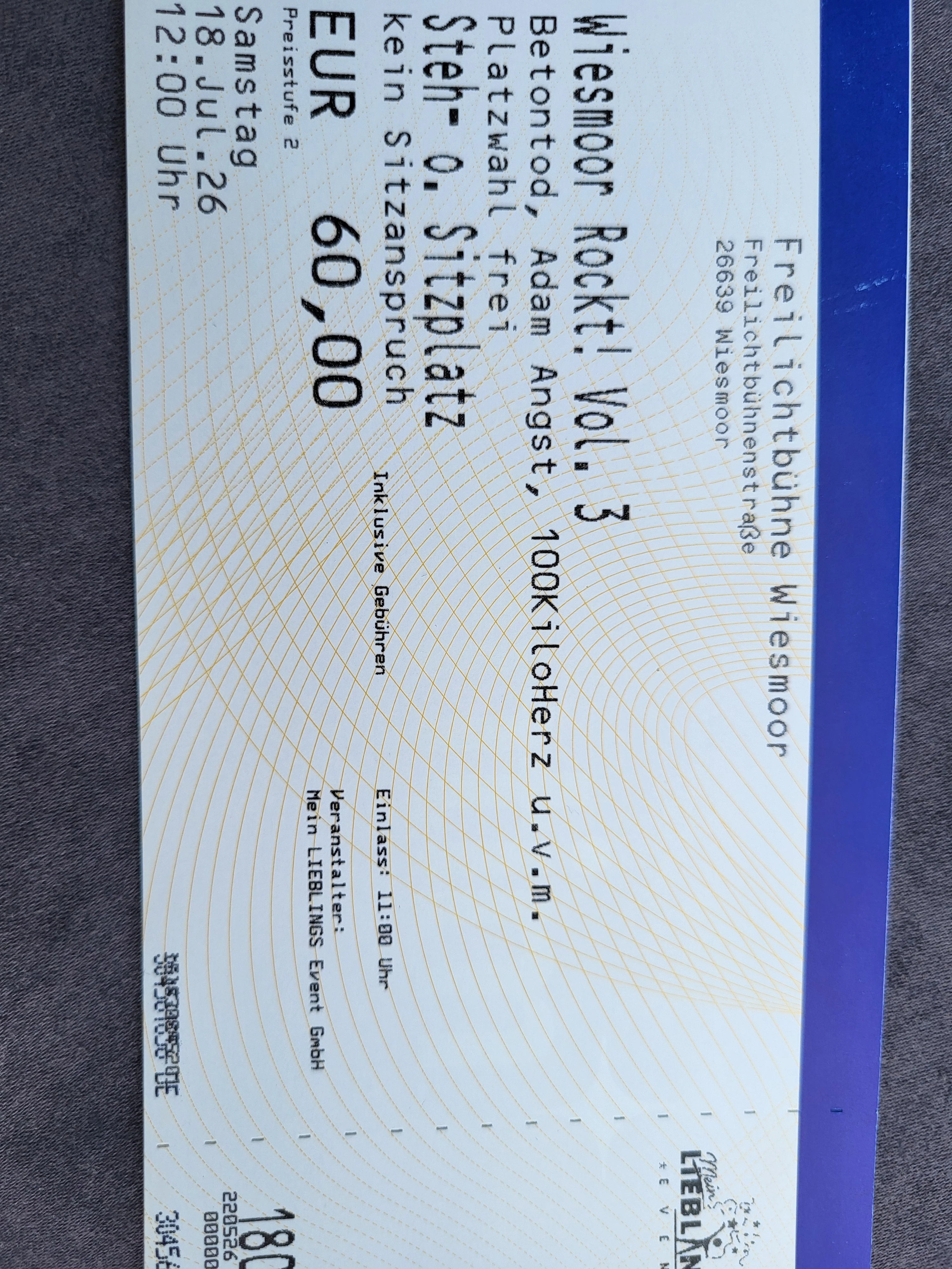 Pro Ticket €60,-