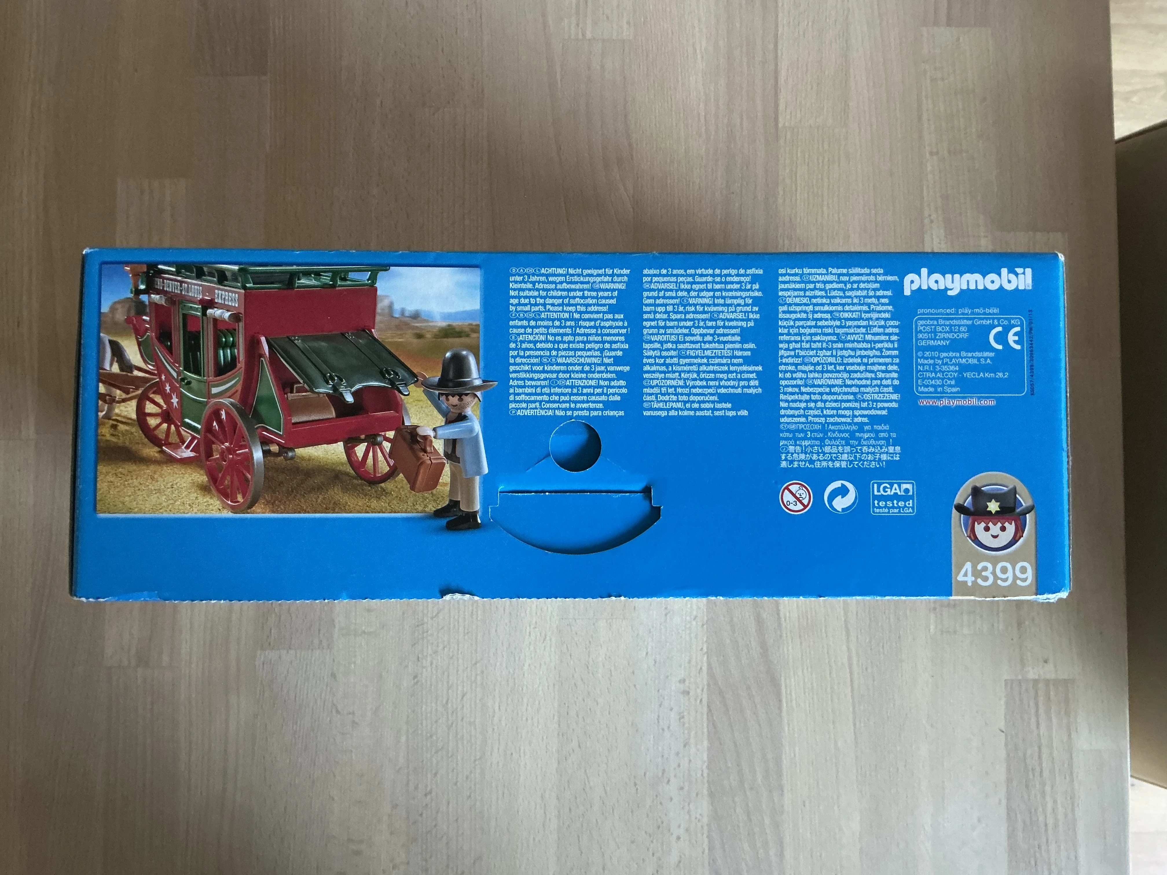 Playmobil Postkutsche Originalverpackung Seitenteil