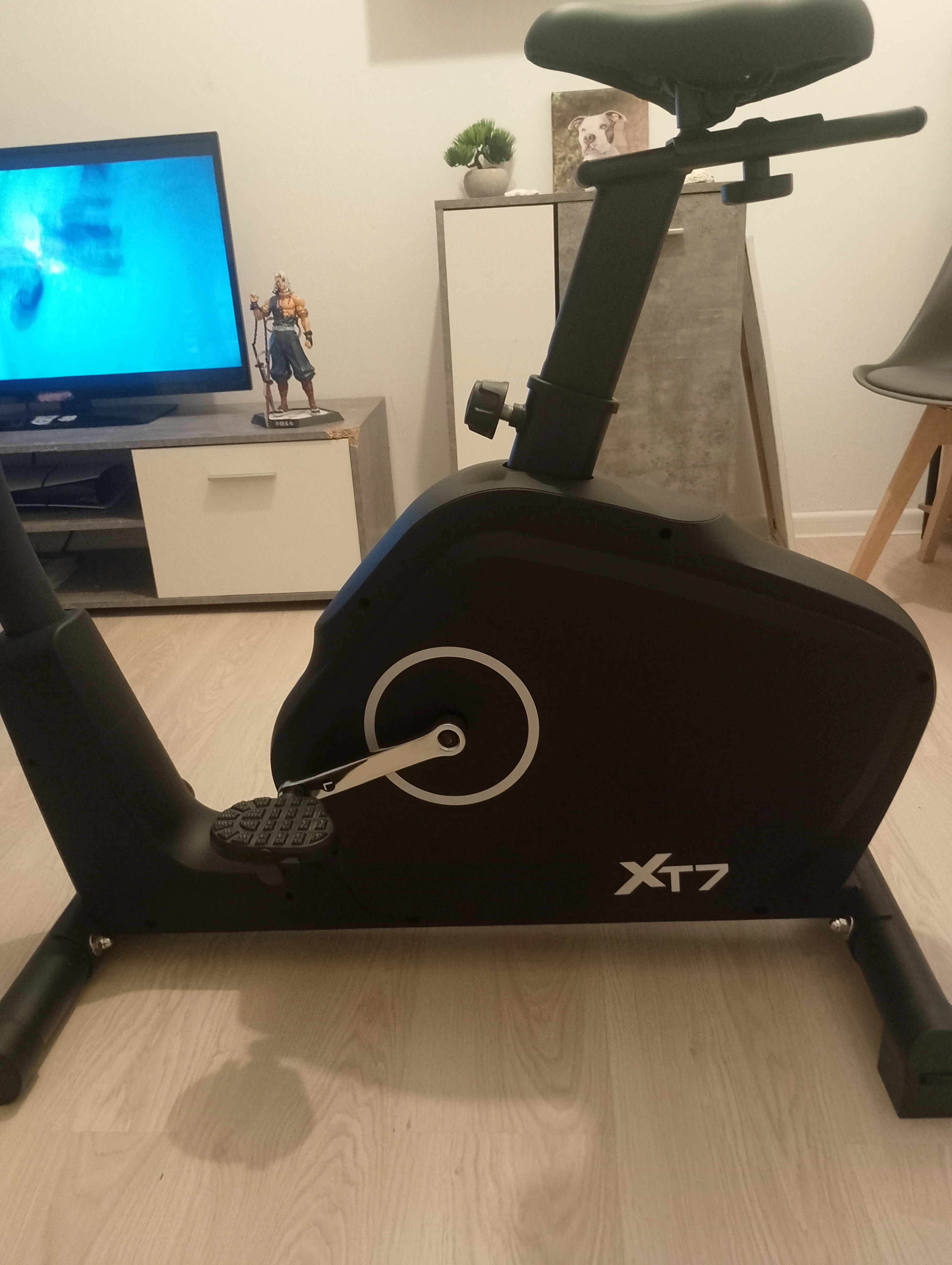 Detailansicht des Gehäuses mit Modellbezeichnung XT7 und Pedal